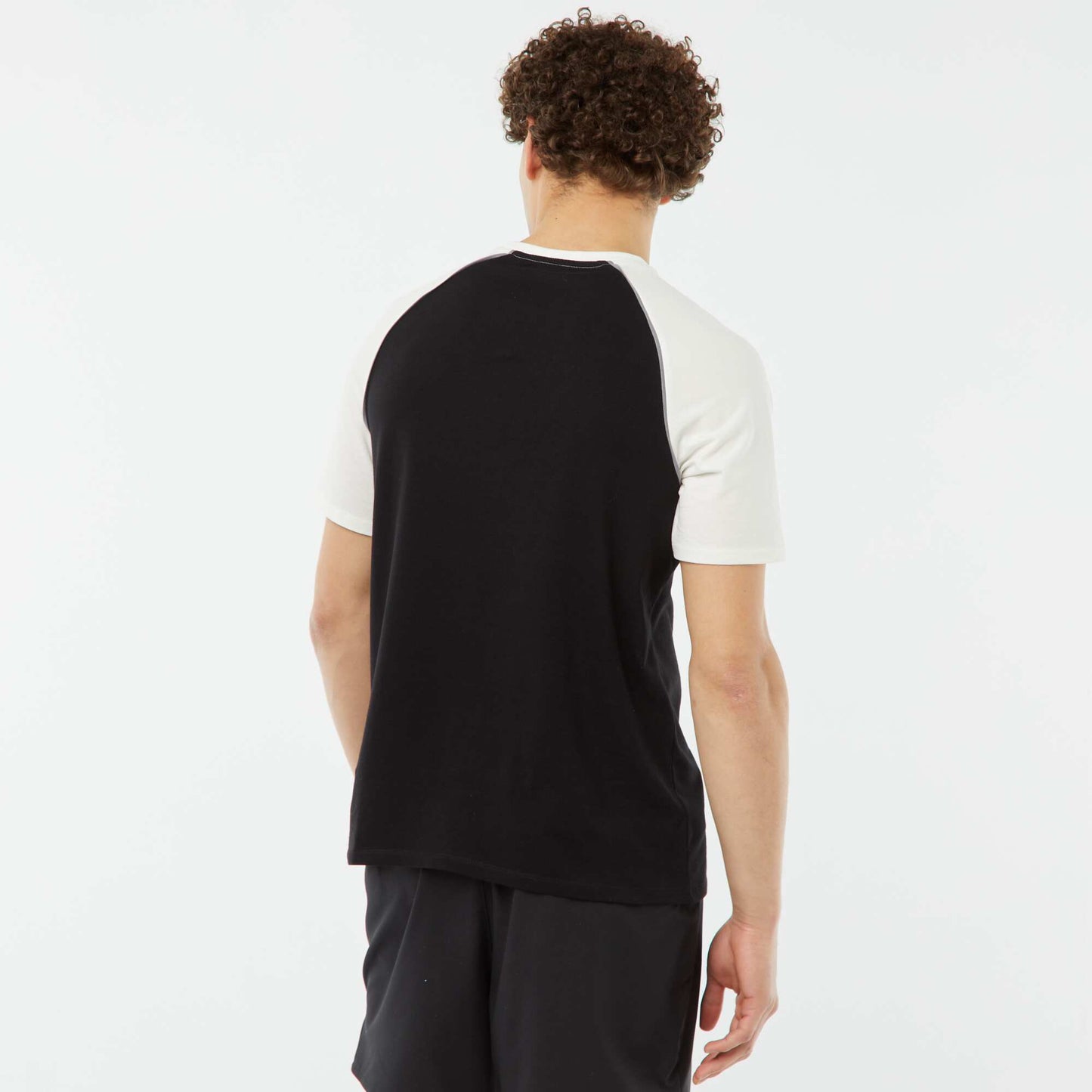 T-shirt à manches courtes raglan NOIR