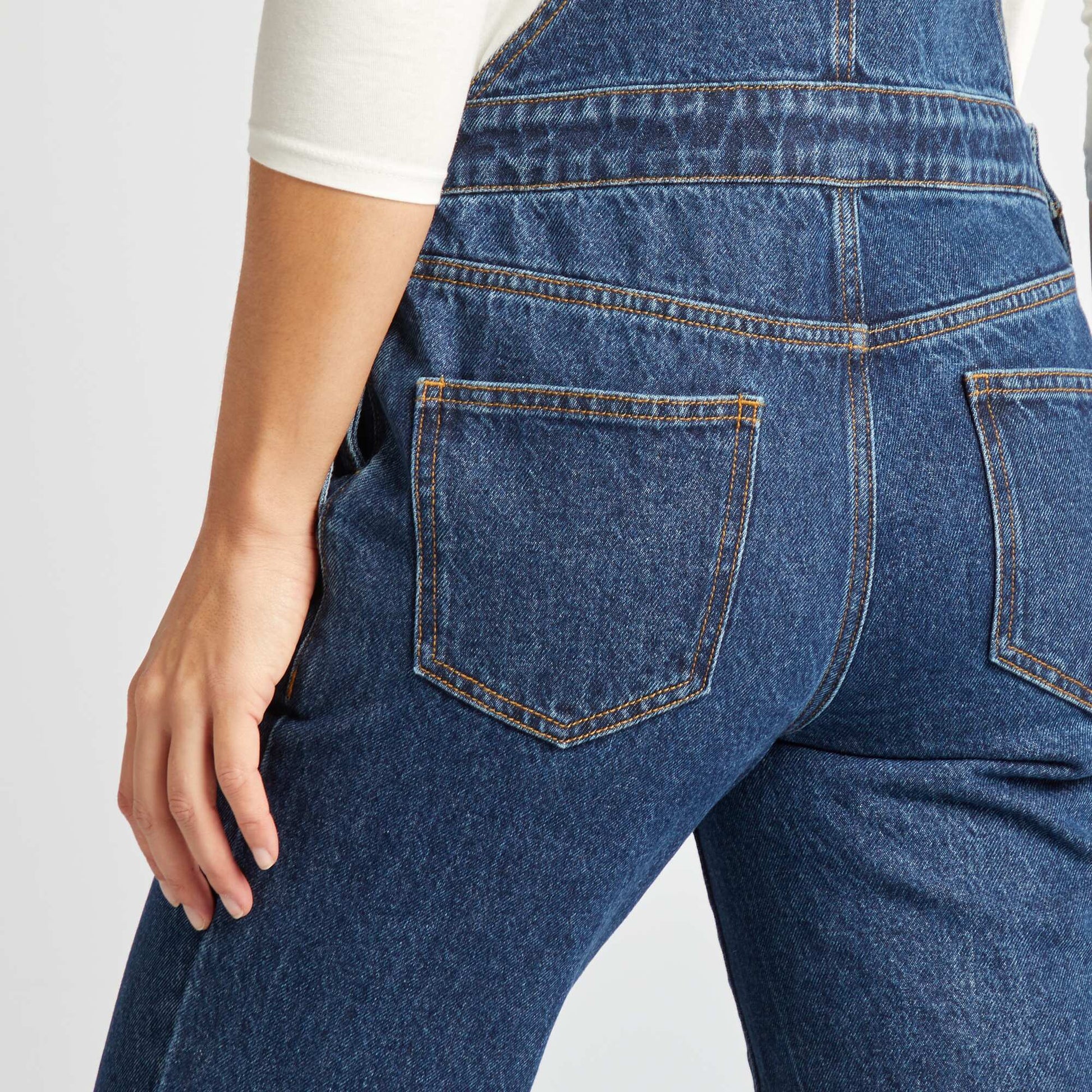Salopette de grossesse en denim stretch BLEU