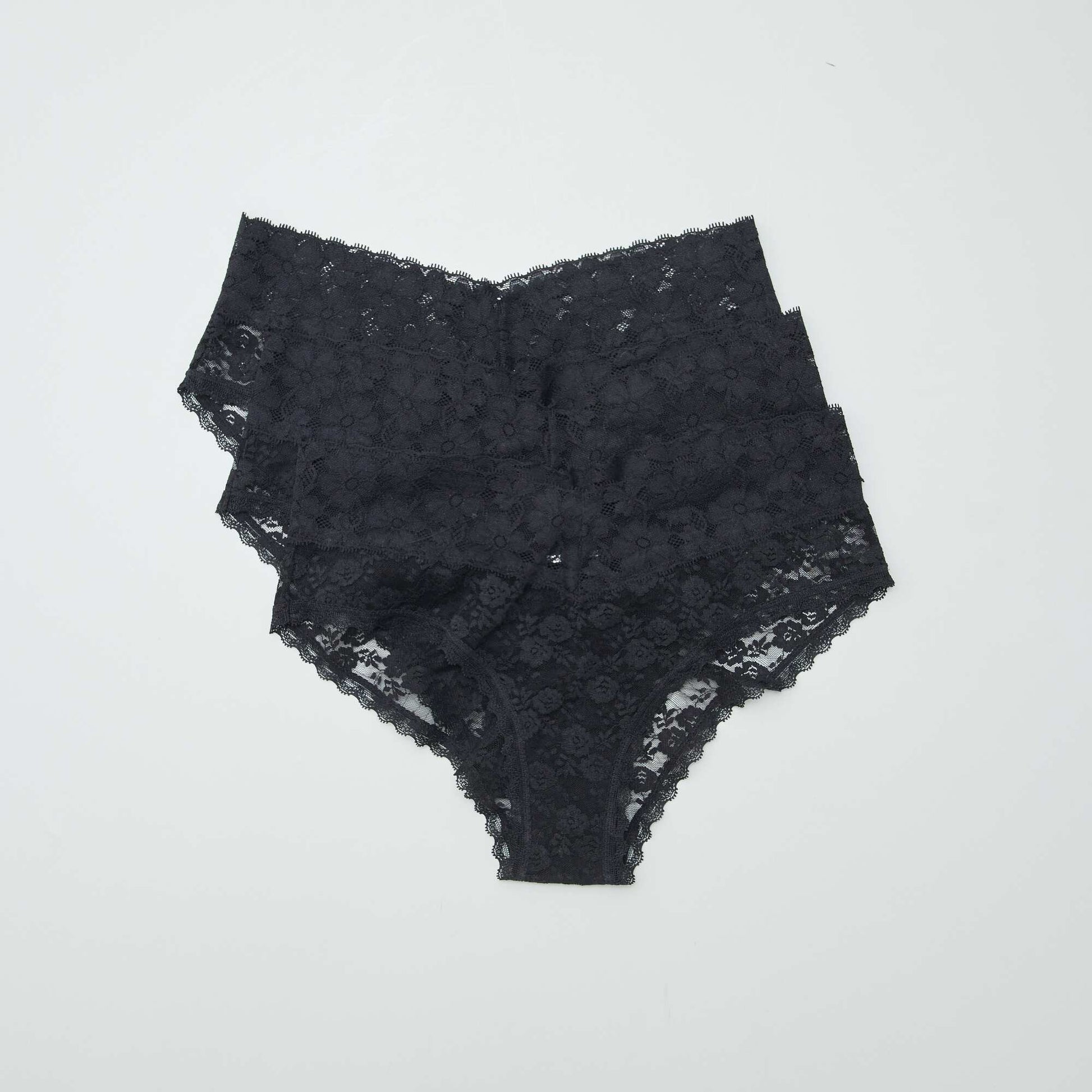 Lot de 3 shortys en dentelle NOIR