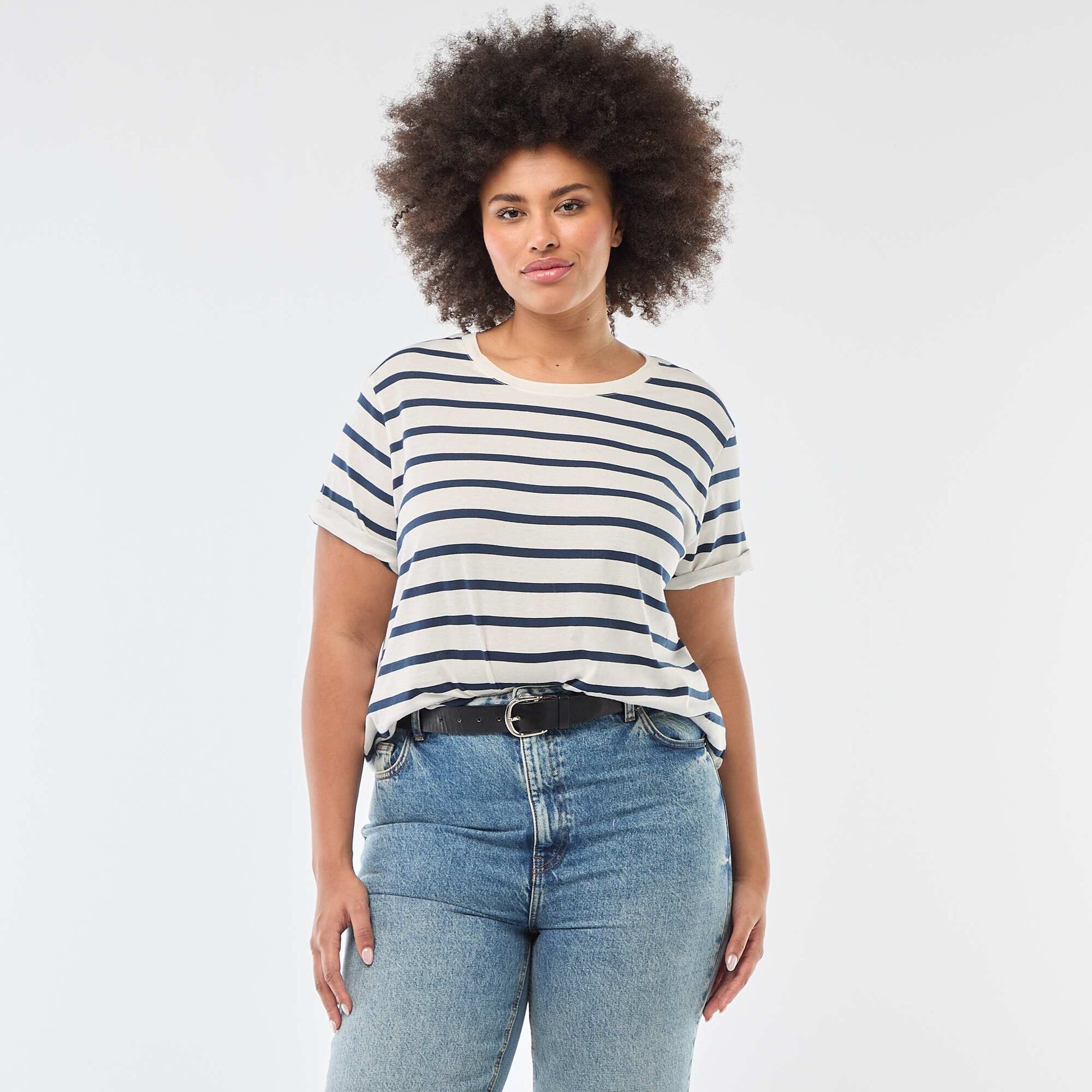 T-shirt à manches courtes avec imprimé BLANC