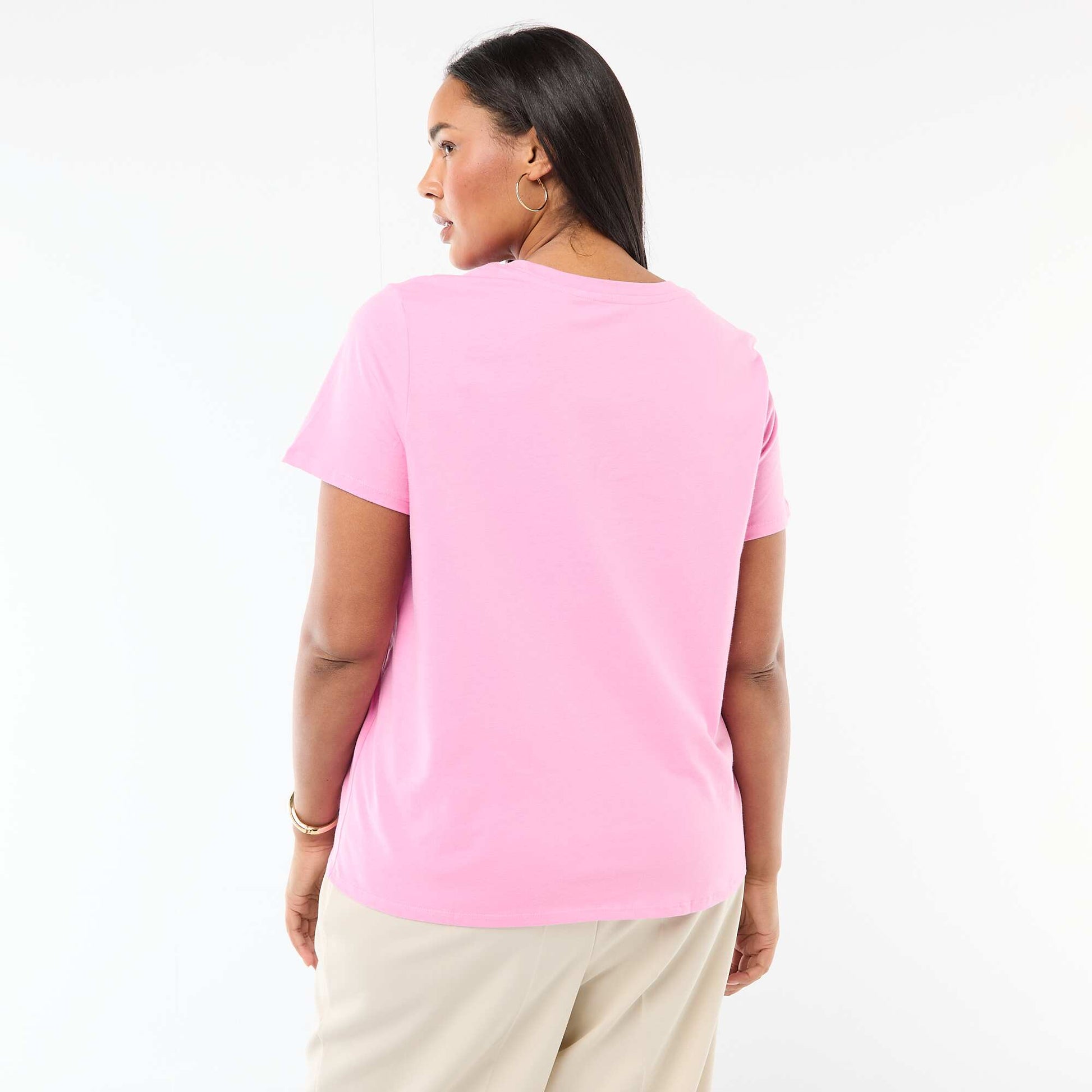 T-shirt à manches courtes avec imprimé ROSE