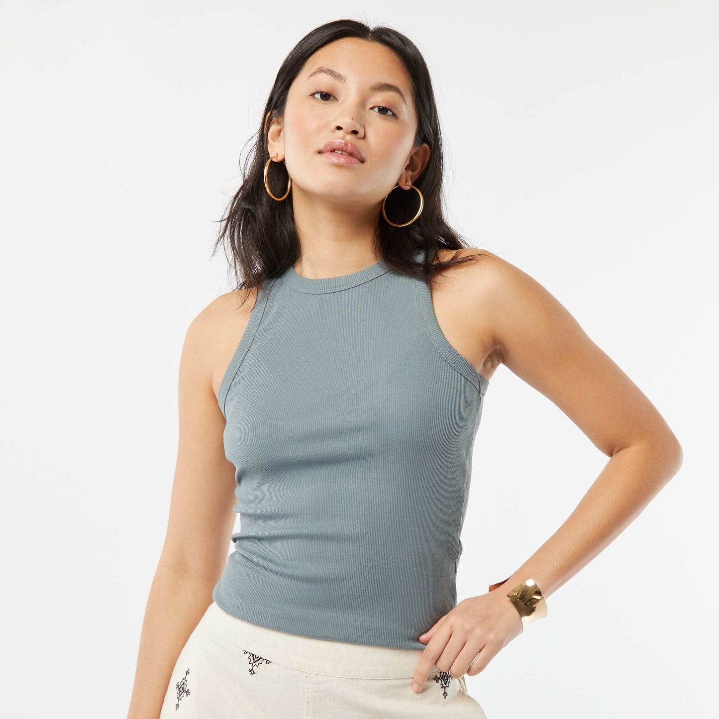 Débardeur à emmanchures américaines BLEU