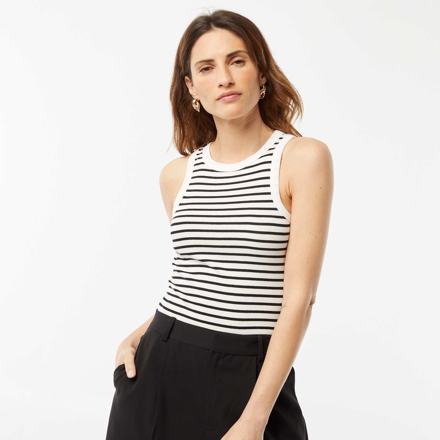 Débardeur à emmanchures américaines BLANC