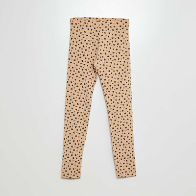 Legging long en jersey Léopard