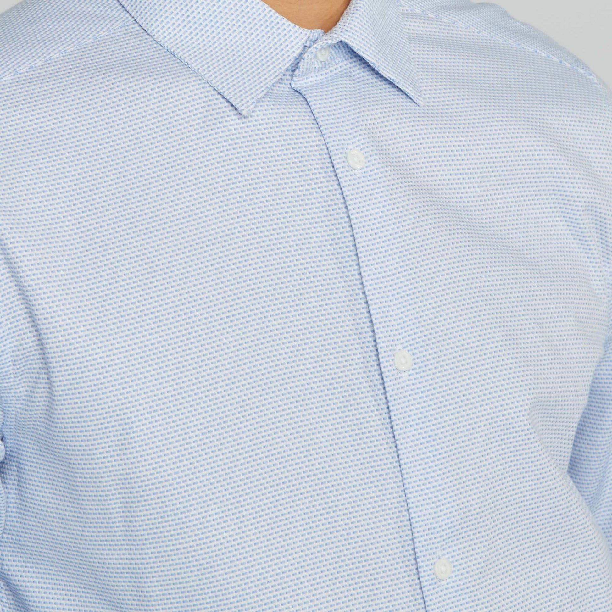 Chemise Dobby coupe slim Bleu