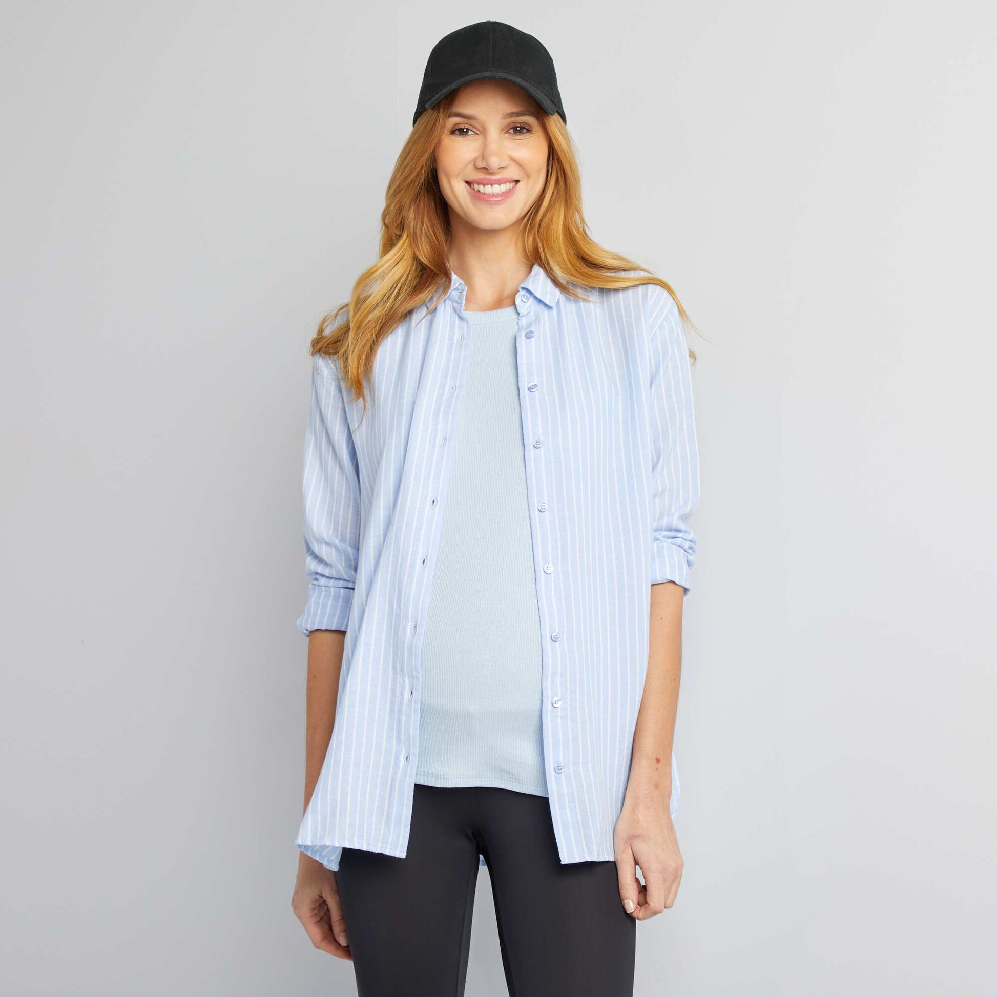 Chemise ample grossesse BLEU