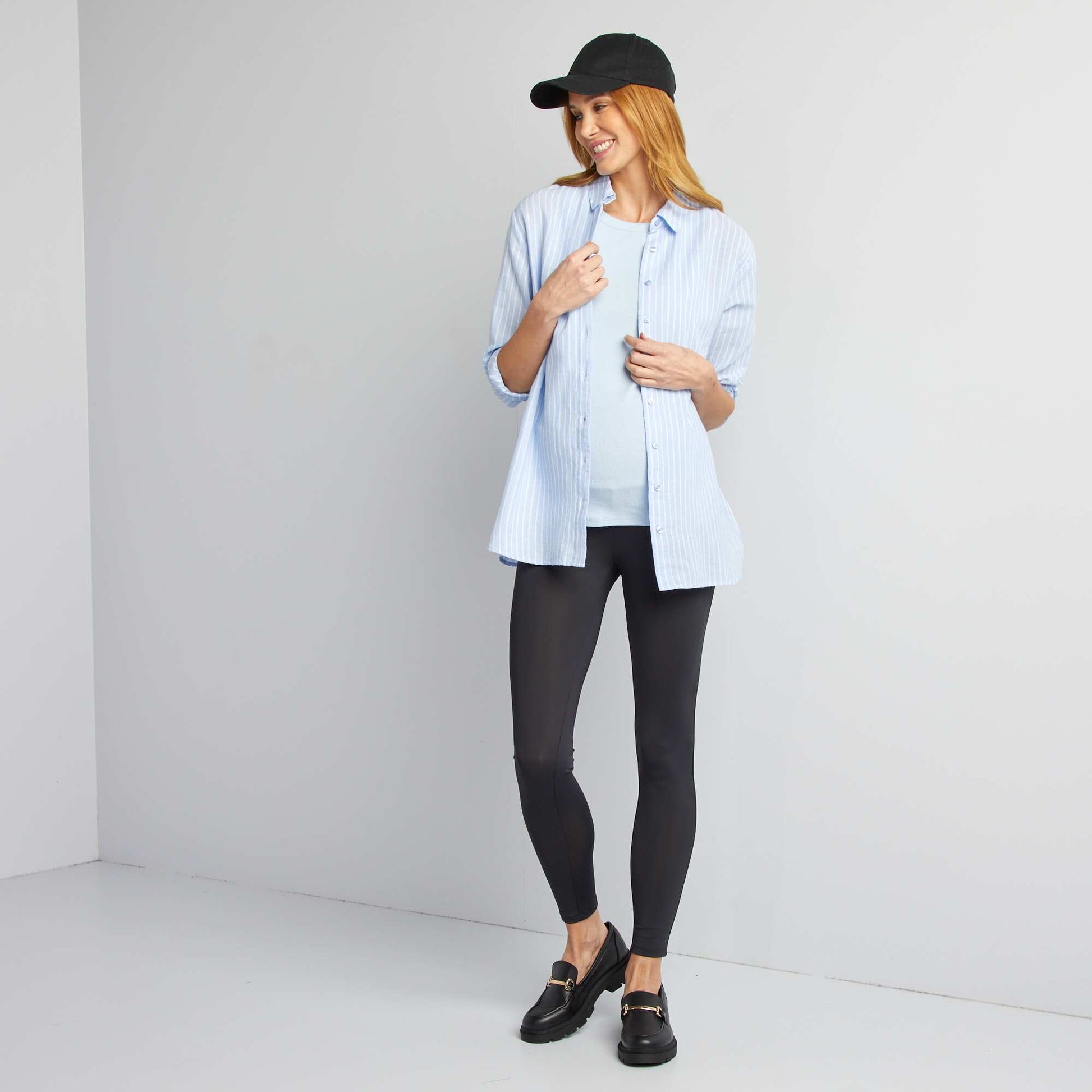 Chemise ample grossesse BLEU