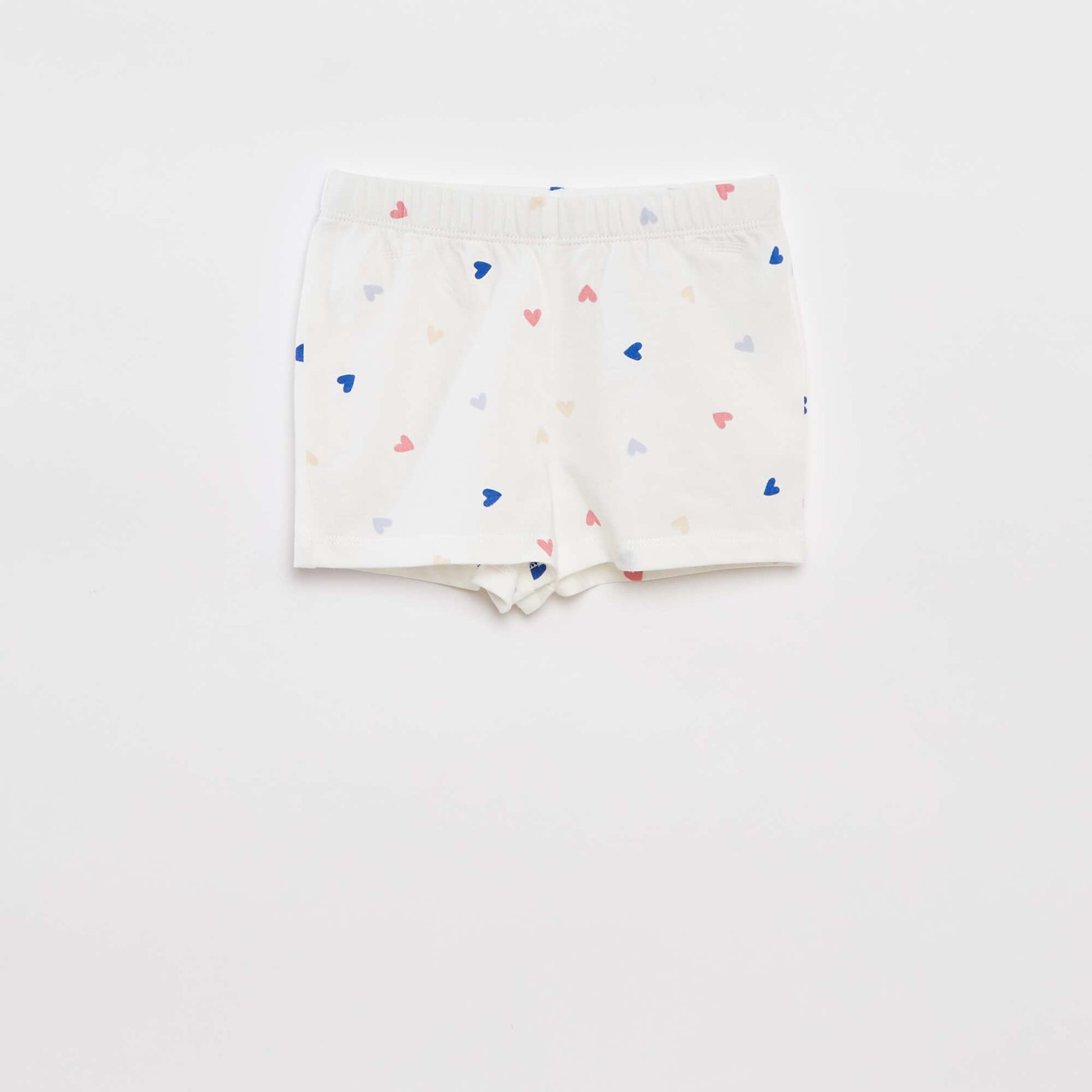 Pyjama court t-shirt + short - 2 pièces BLANC