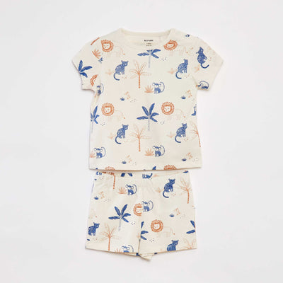 Pyjama court t-shirt + short - 2 pièces BEIGE