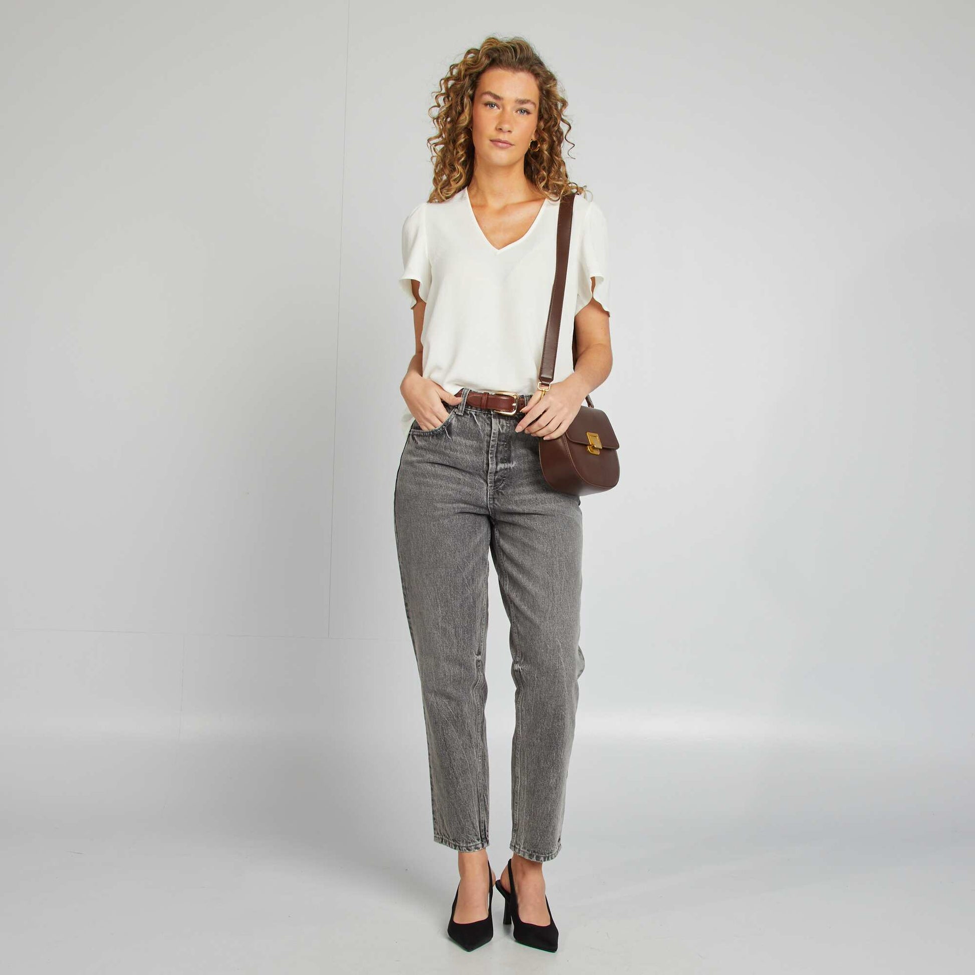 Blouse légère volante BLANC