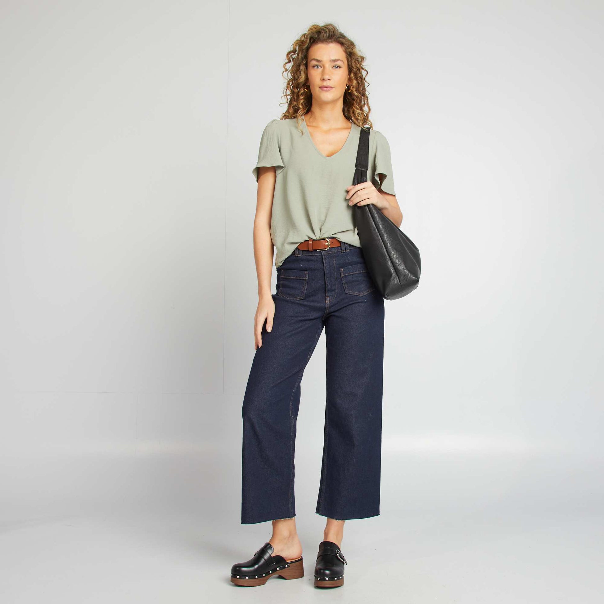 Blouse légère volante KAKI