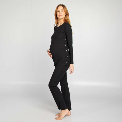 Ensemble t-shirt allaitement + pantalon - 2 pièces NOIR
