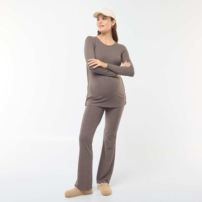 Ensemble t-shirt allaitement + pantalon - 2 pièces MARRON