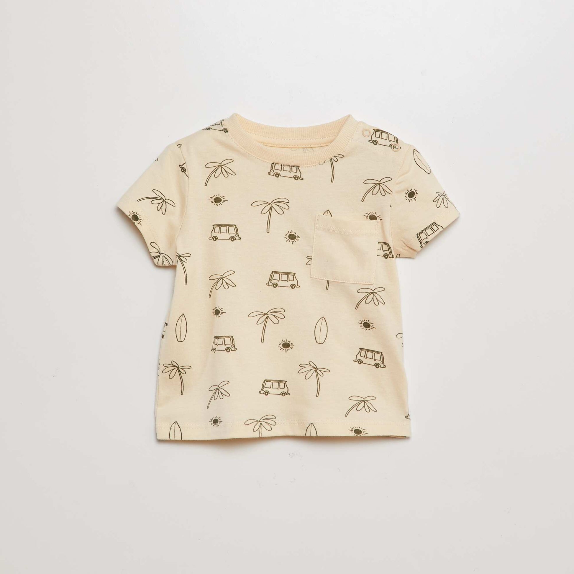 T-shirt avec poche poitrine BLANC