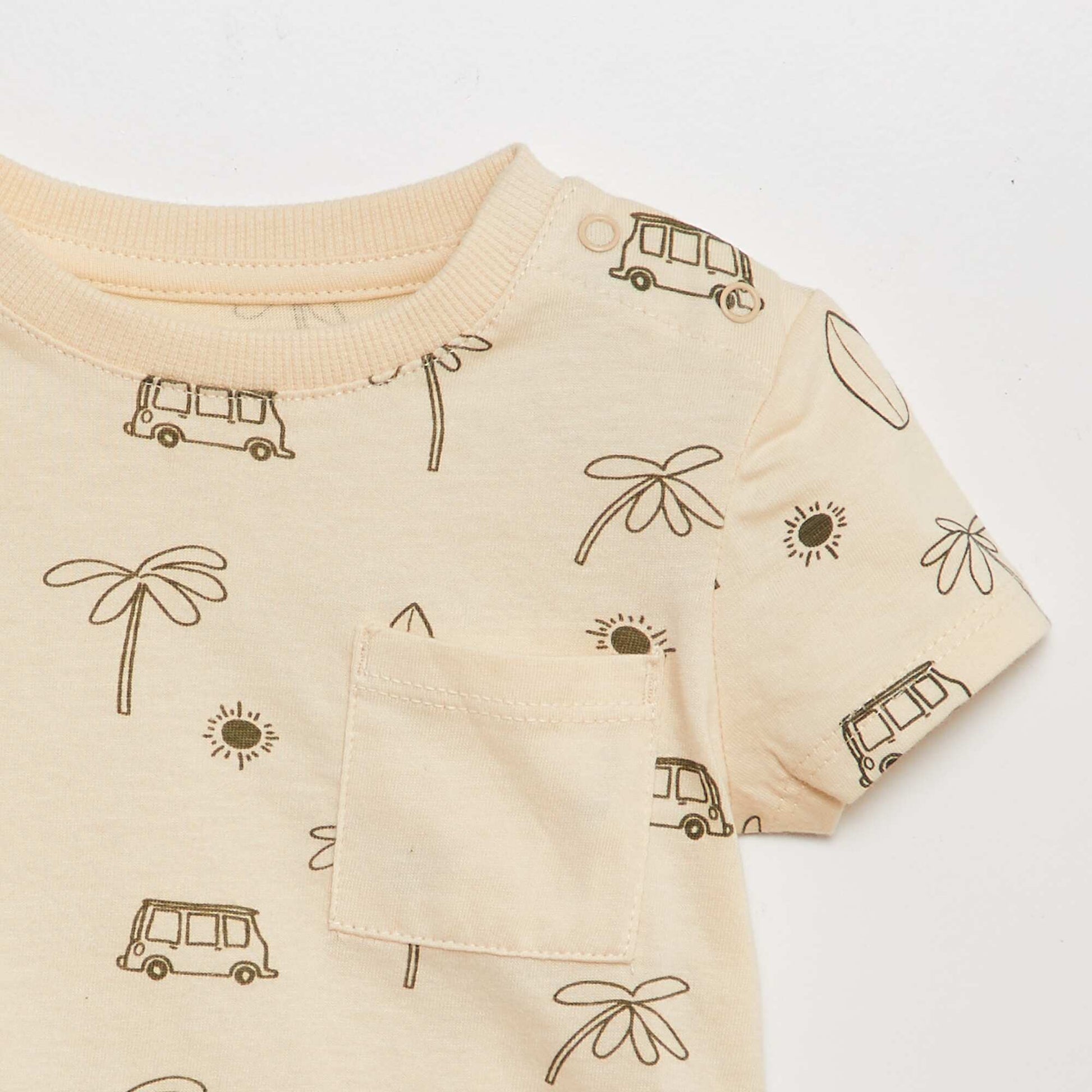 T-shirt avec poche poitrine BLANC
