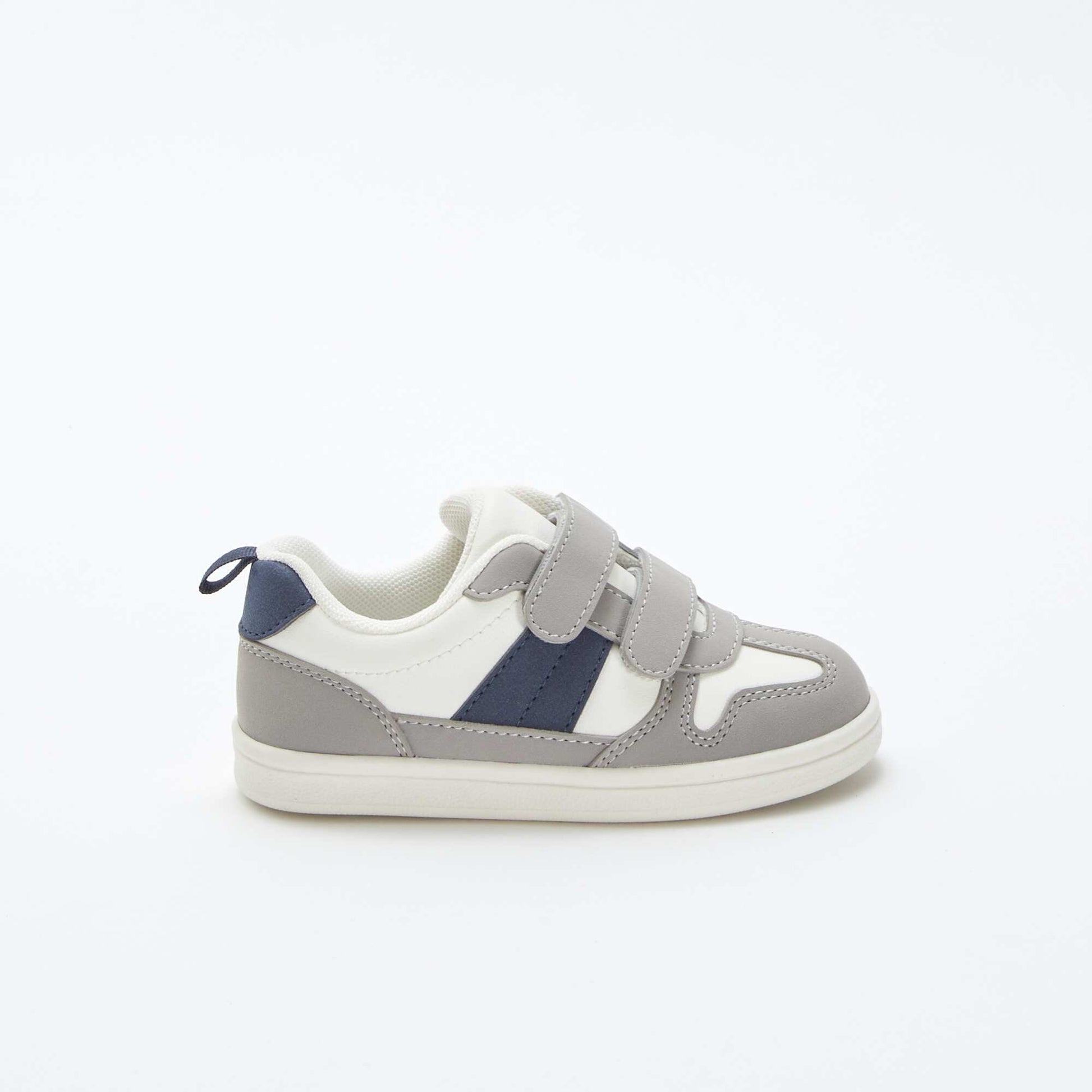 Baskets basses tricolores GRIS/BLANC