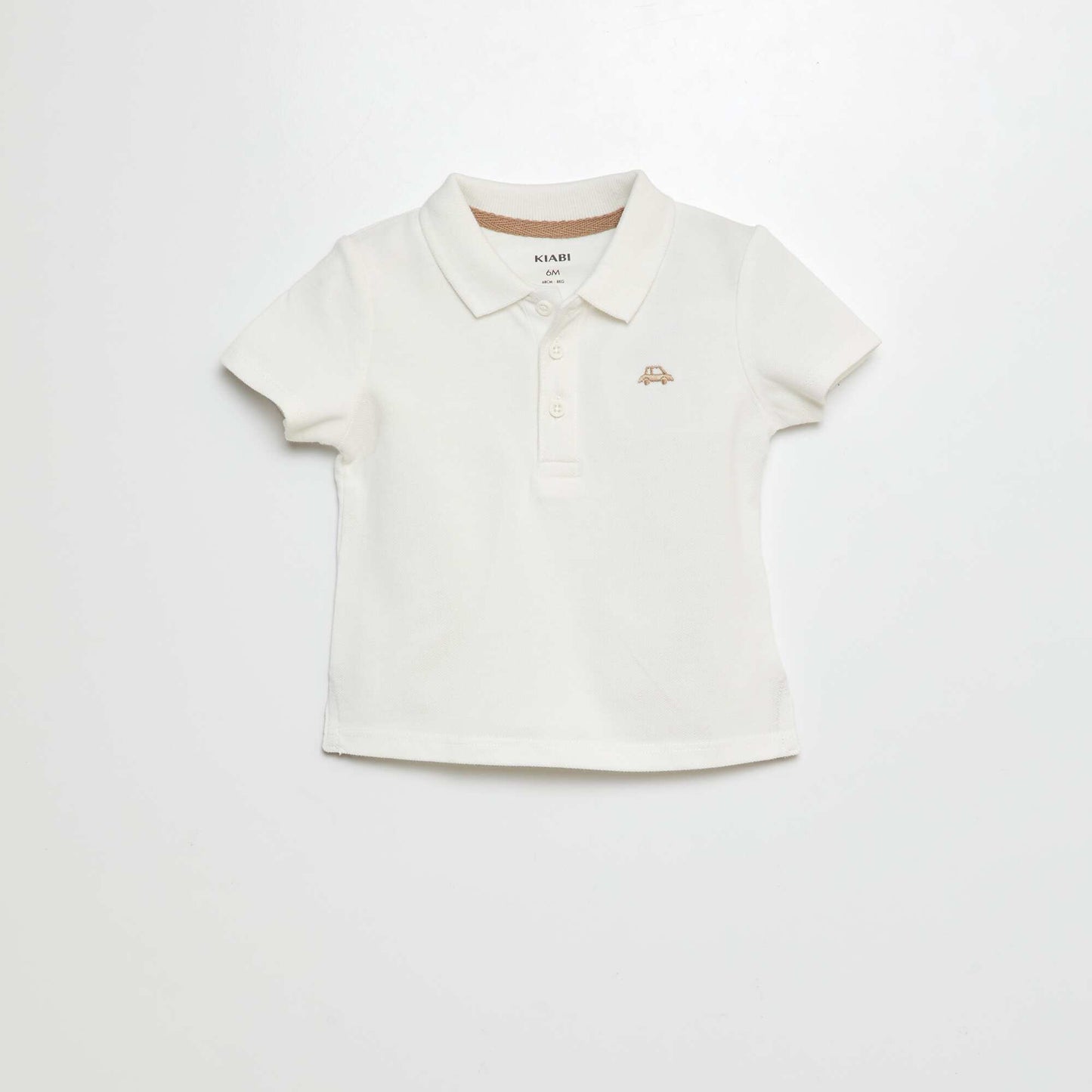 Polo en coton piqué BLANC