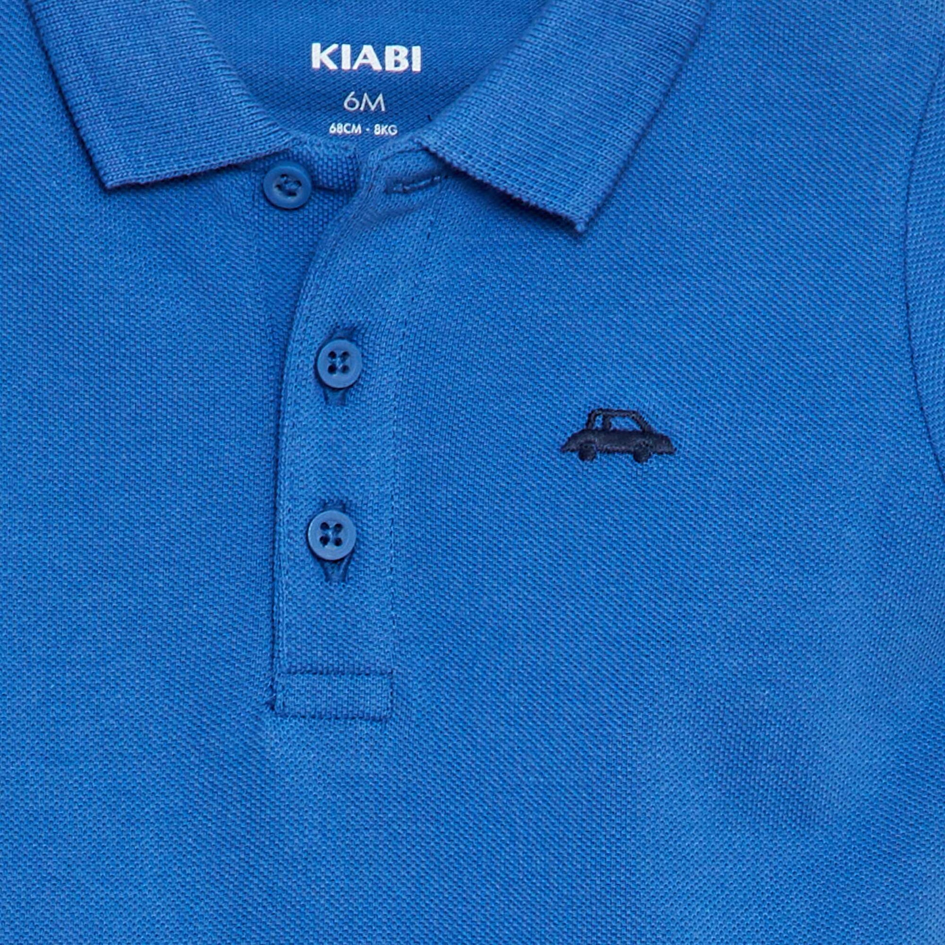 Polo en coton piqué BLEU