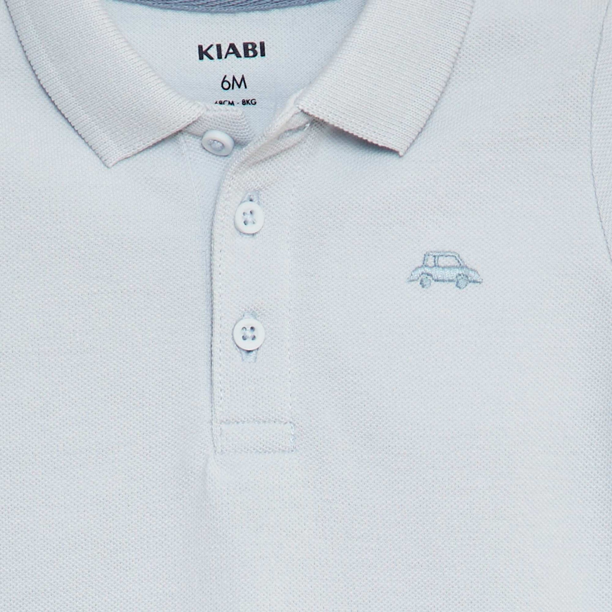 Polo en coton piqué BLEU