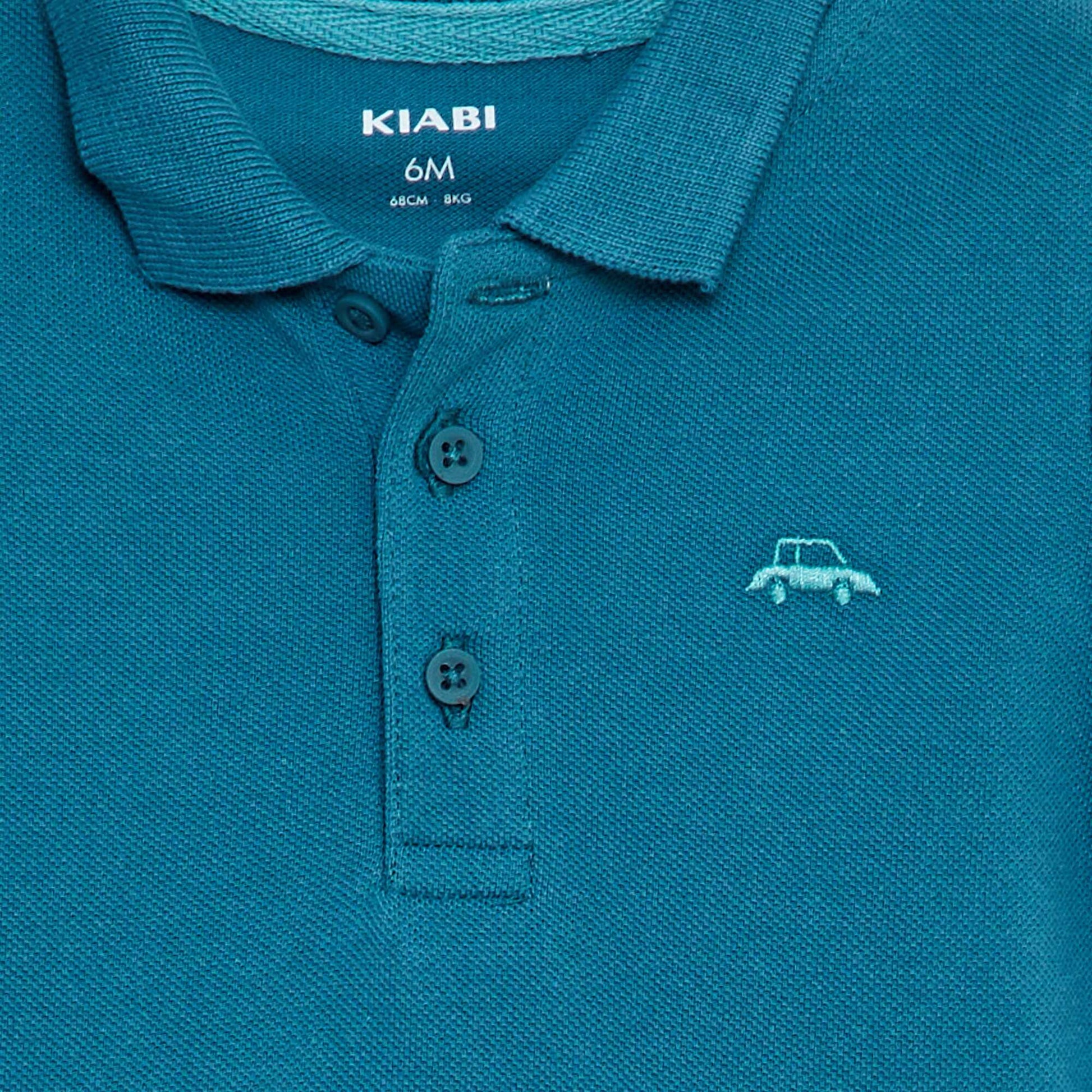 Polo en coton piqué BLEU