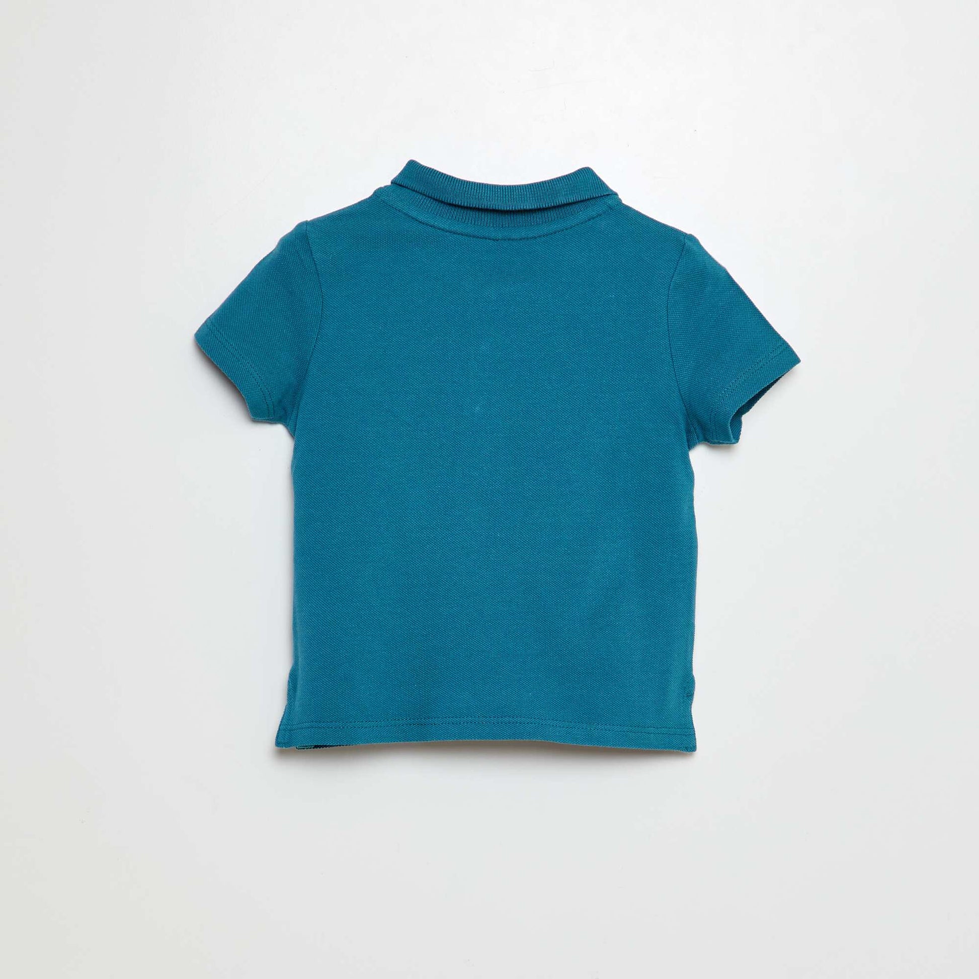 Polo en coton piqué BLEU