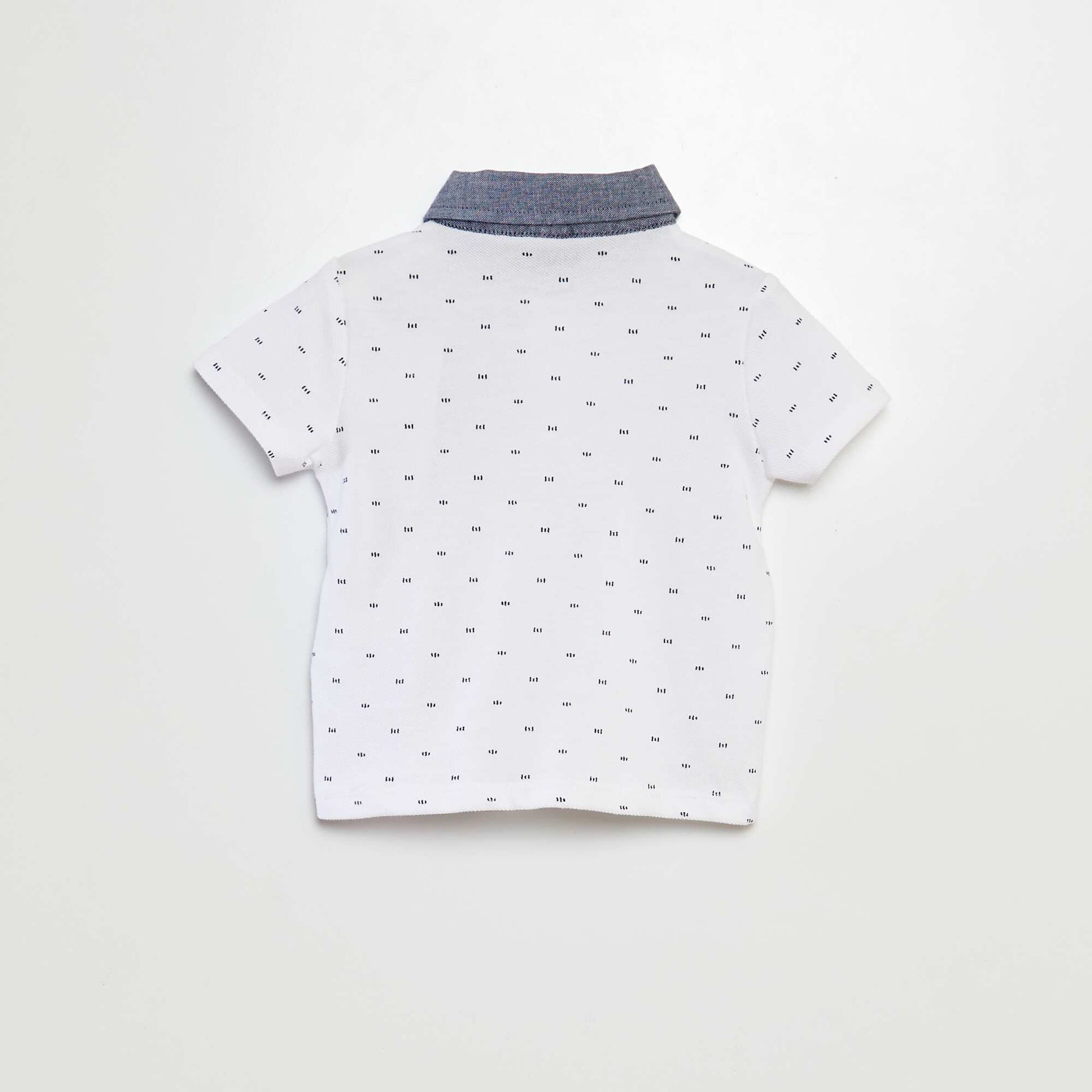 Polo en coton piqué BLANC