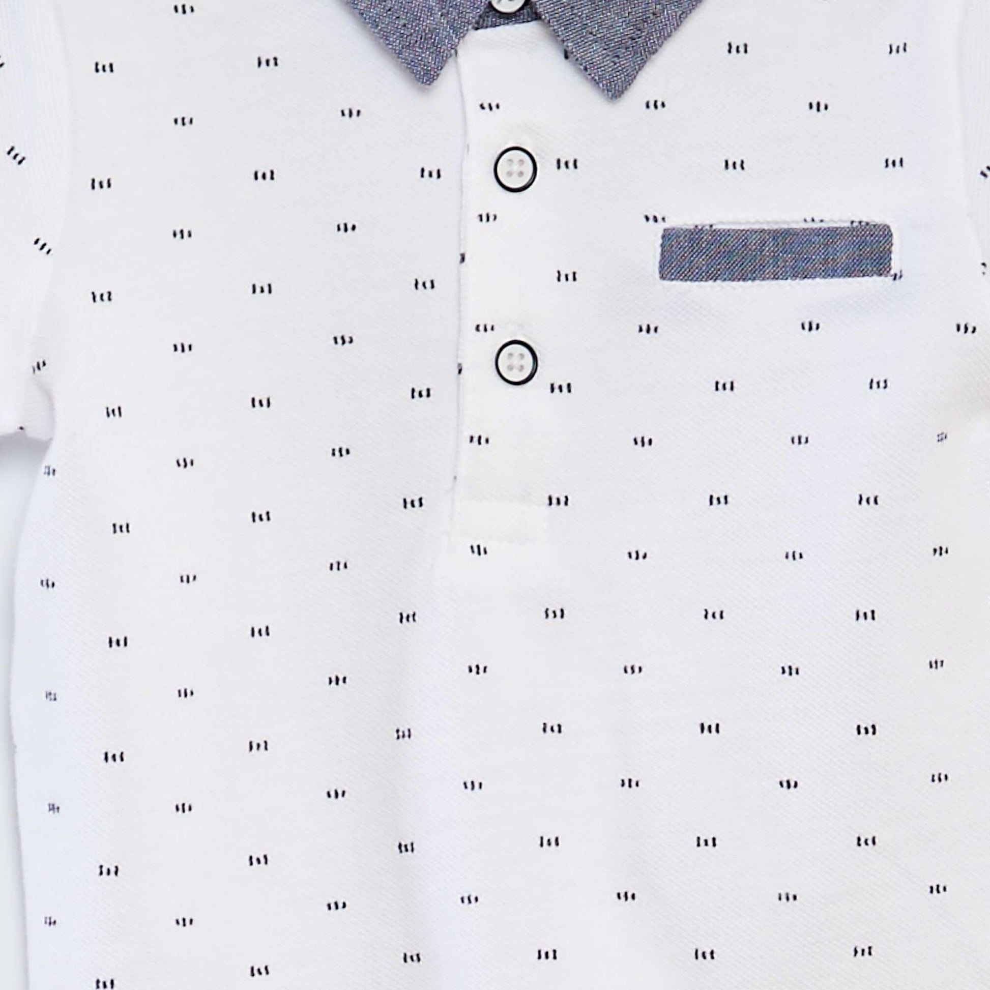Polo en coton piqué BLANC