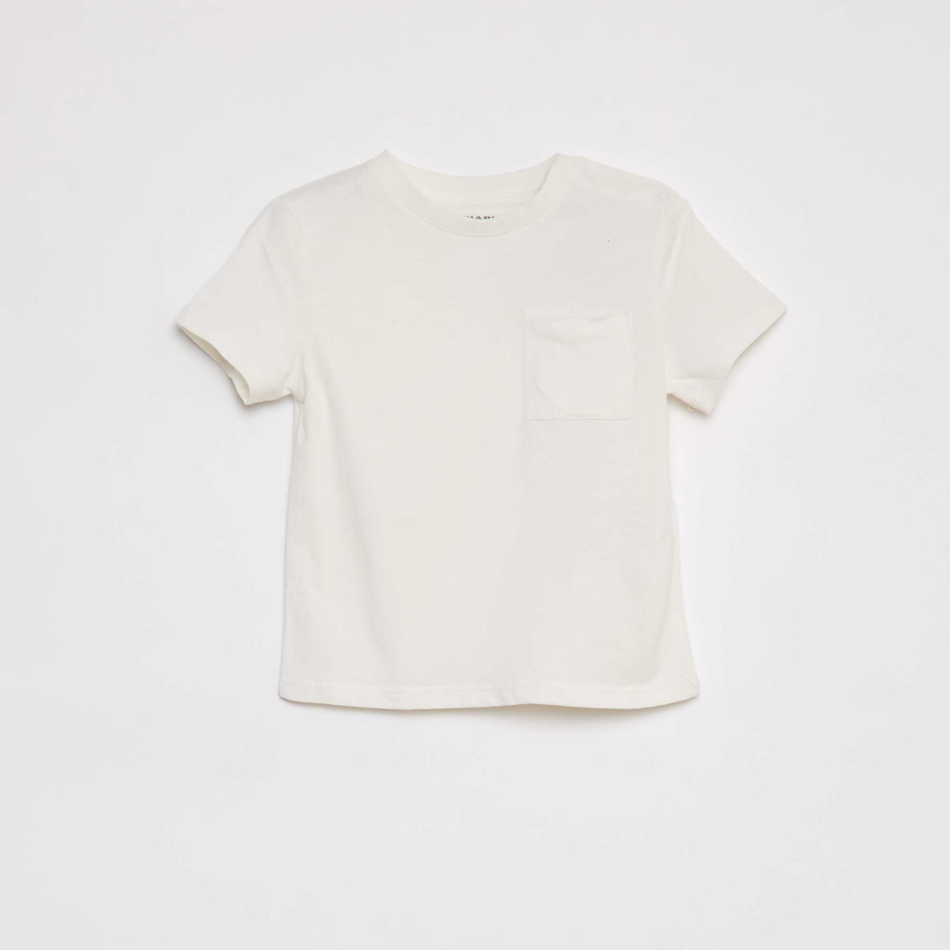 T-shirt à manches courtes uni BLANC