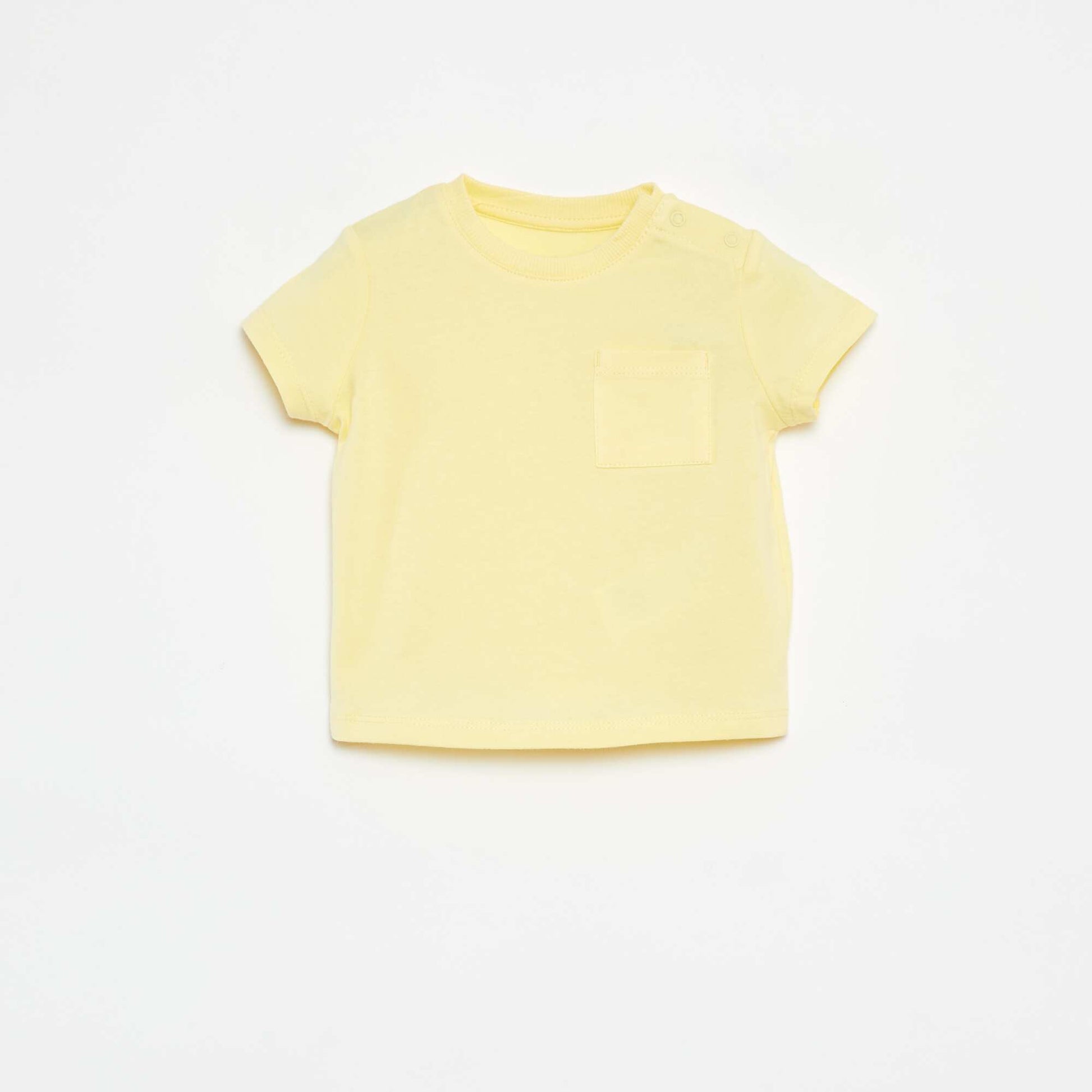 T-shirt à manches courtes uni JAUNE