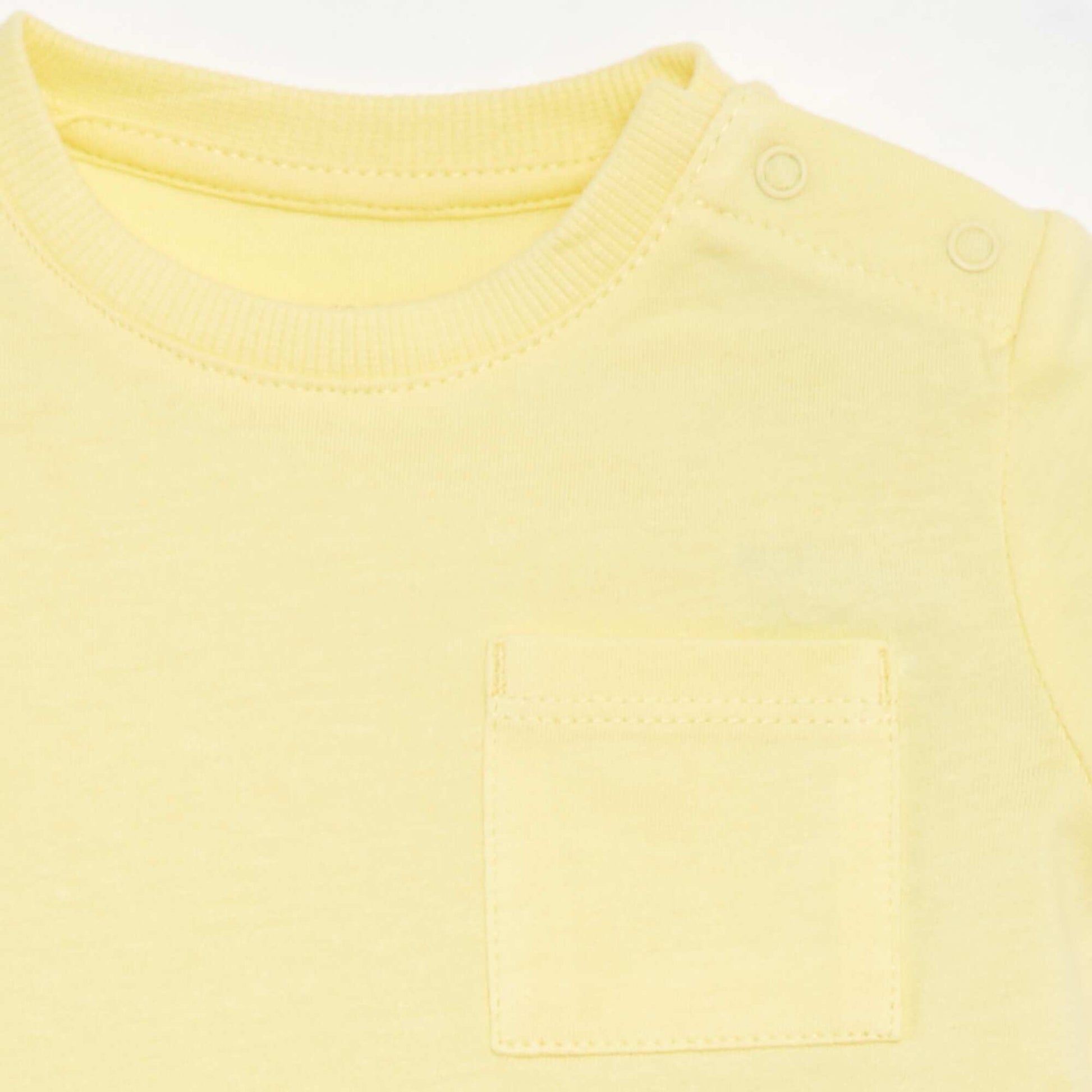 T-shirt à manches courtes uni JAUNE