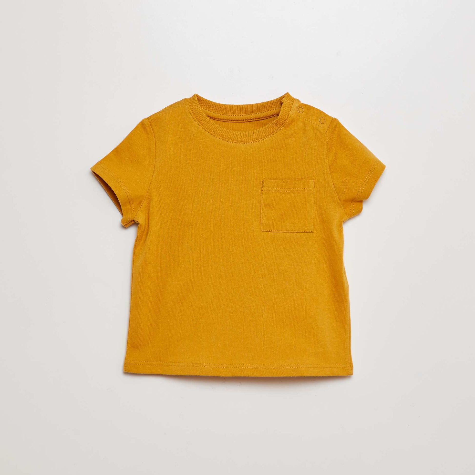 T-shirt à manches courtes uni BEIGE