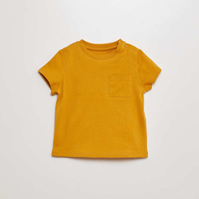 T-shirt à manches courtes uni BEIGE