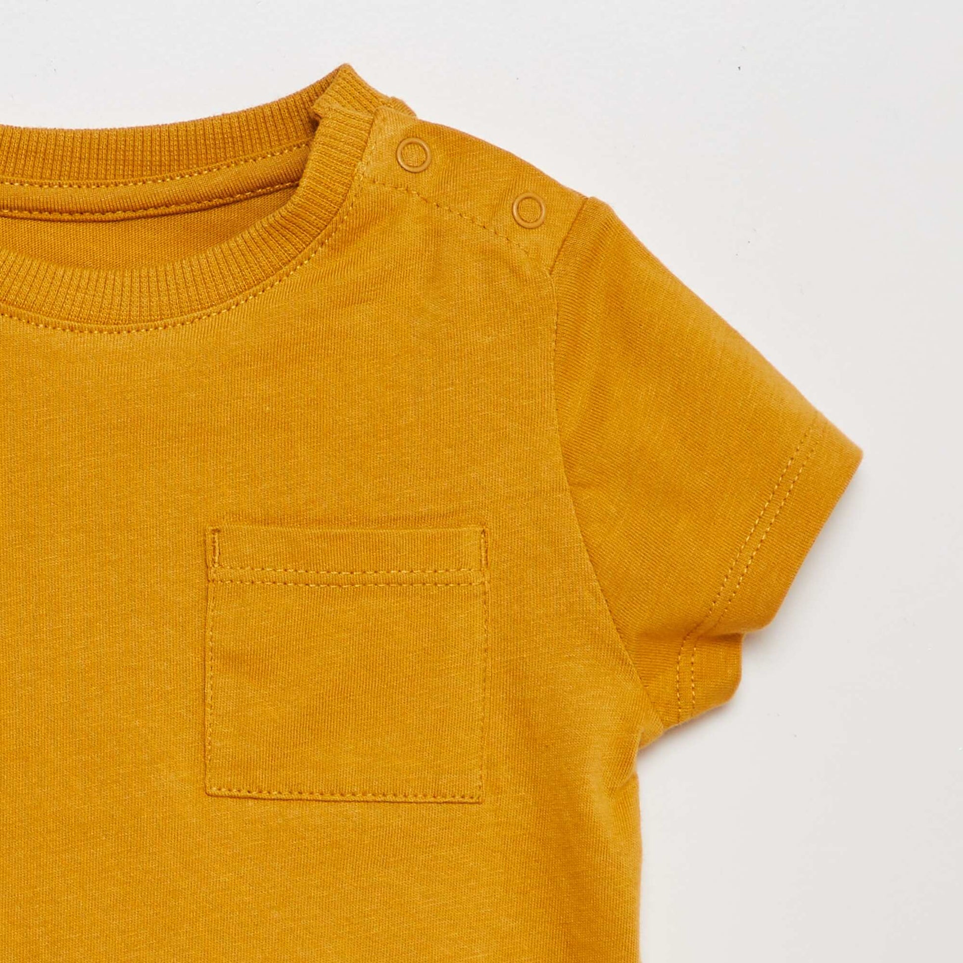T-shirt à manches courtes uni BEIGE