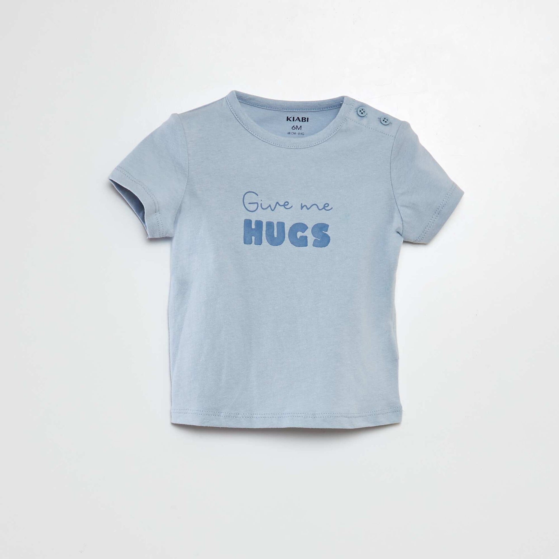 T-shirt à message BLEU