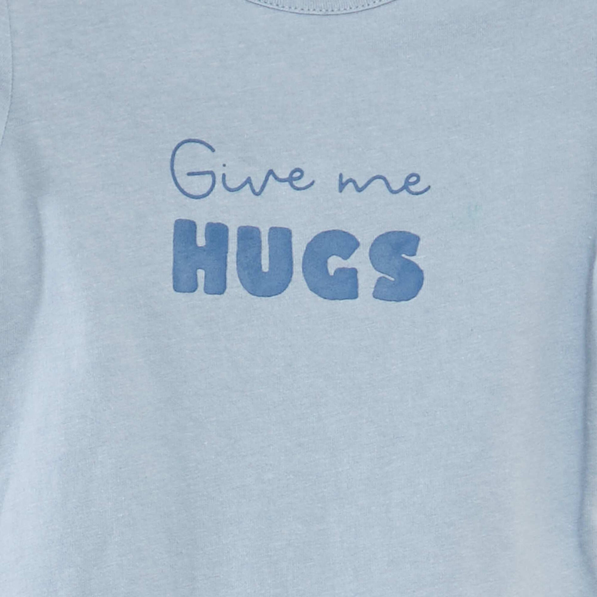 T-shirt à message BLEU