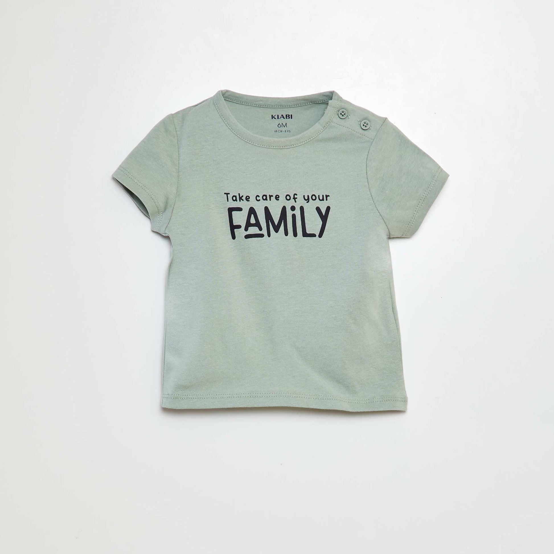 T-shirt à message VERT