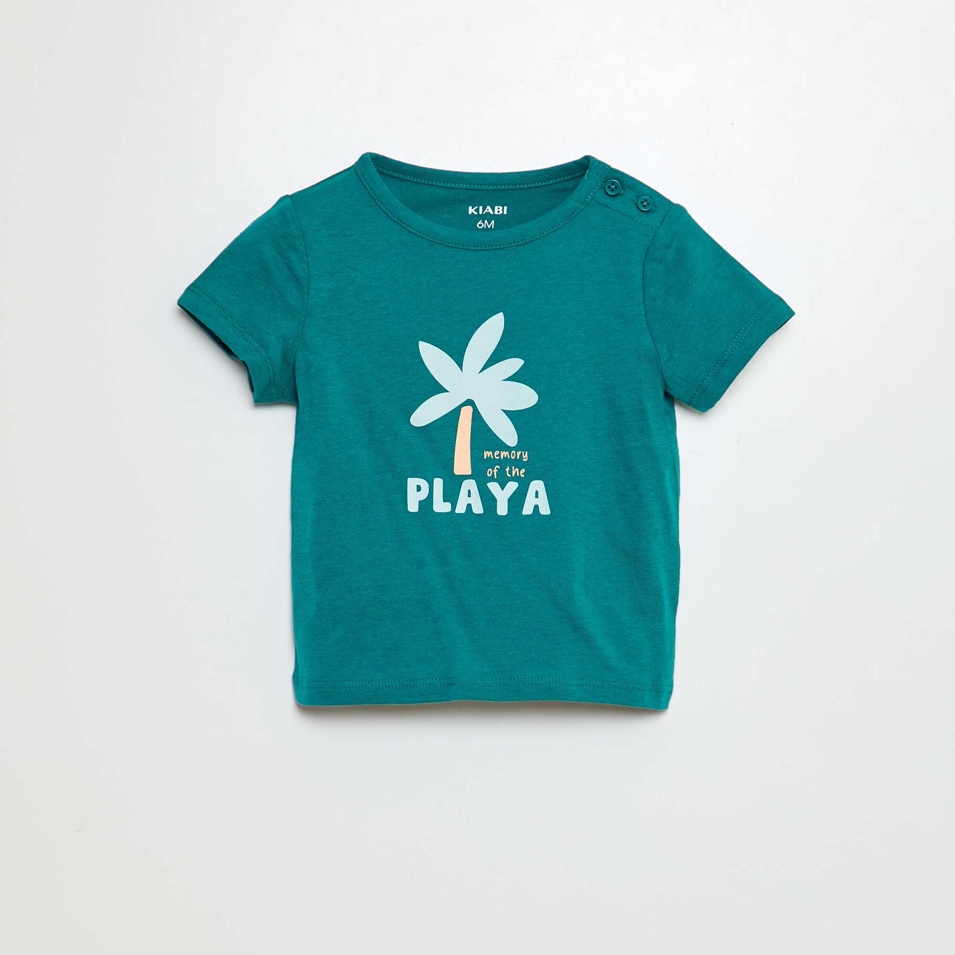 T-shirt manches courtes avec imprimé VERT