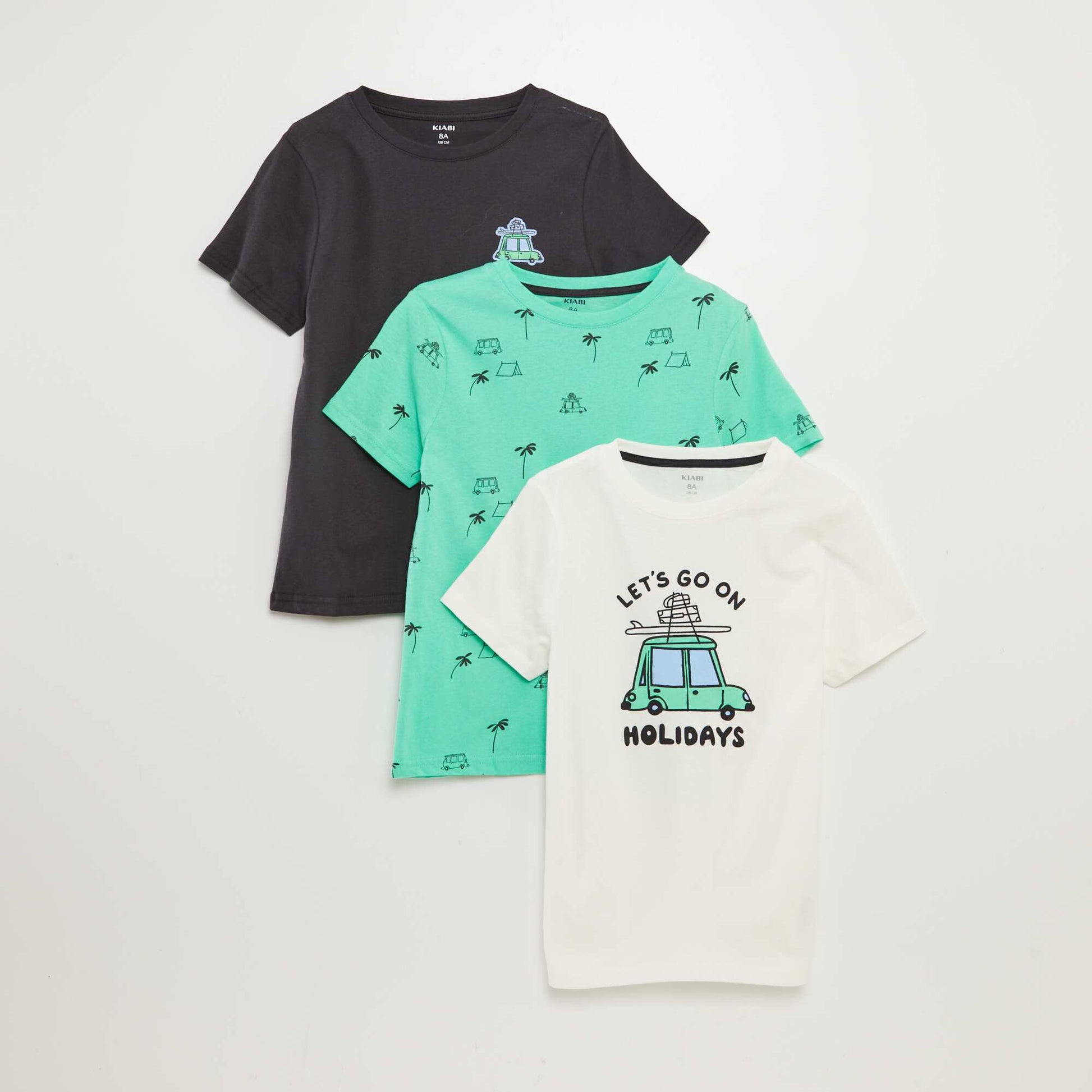 Lot de 3 t-shirts à manches courtes BLANC