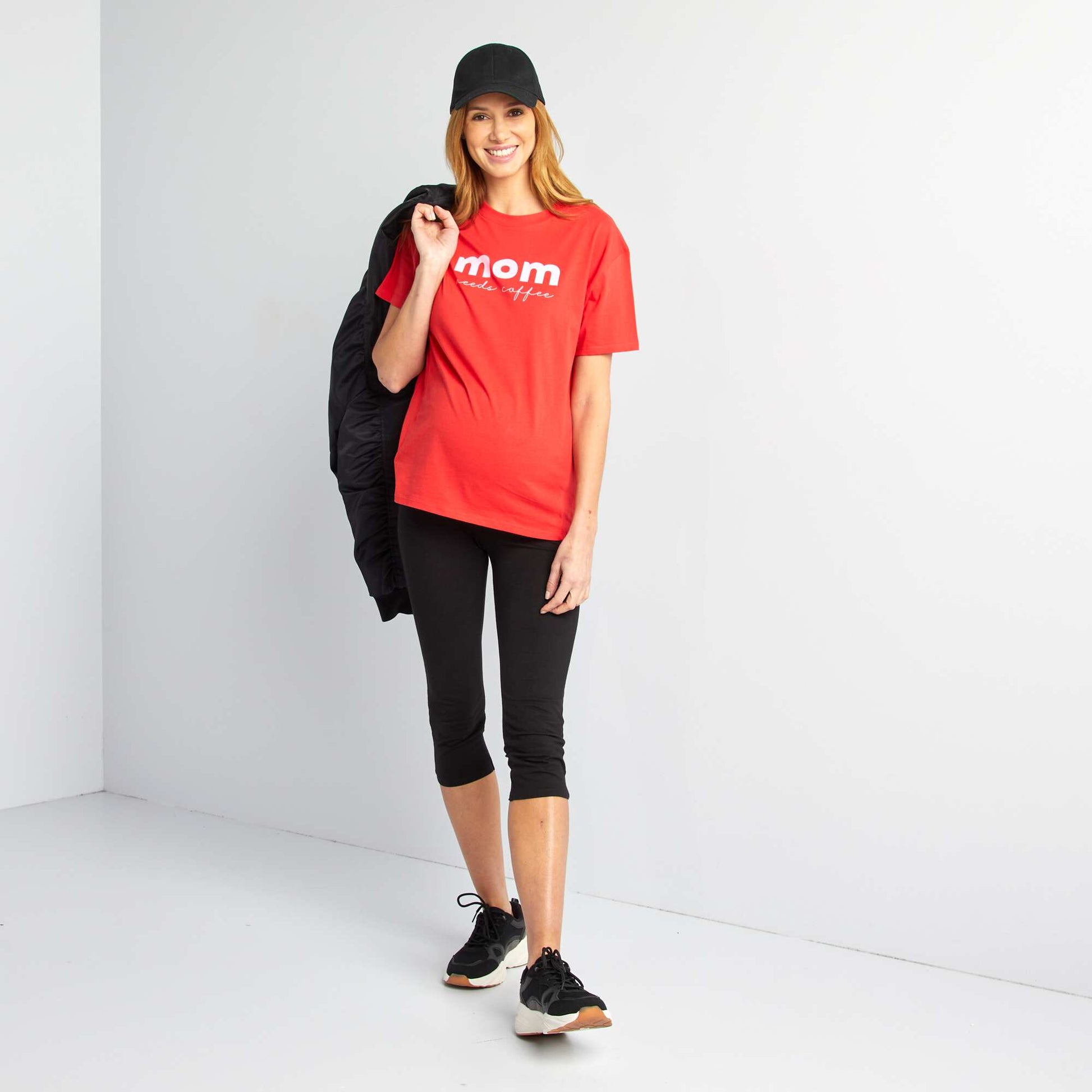 Legging court 7/8 grossesse NOIR