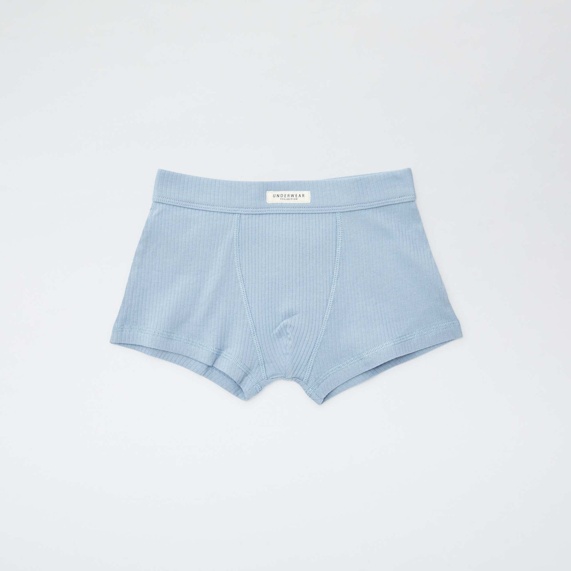 Lot de 3 boxers en maille côtelée BLEU