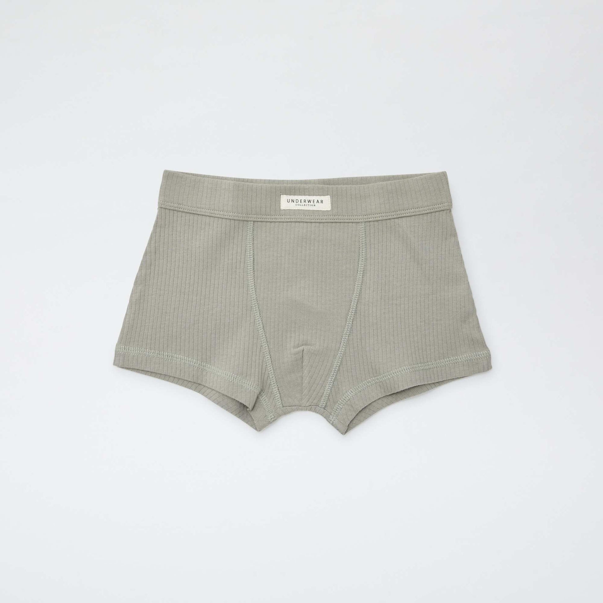 Lot de 3 boxers en maille côtelée KAKI