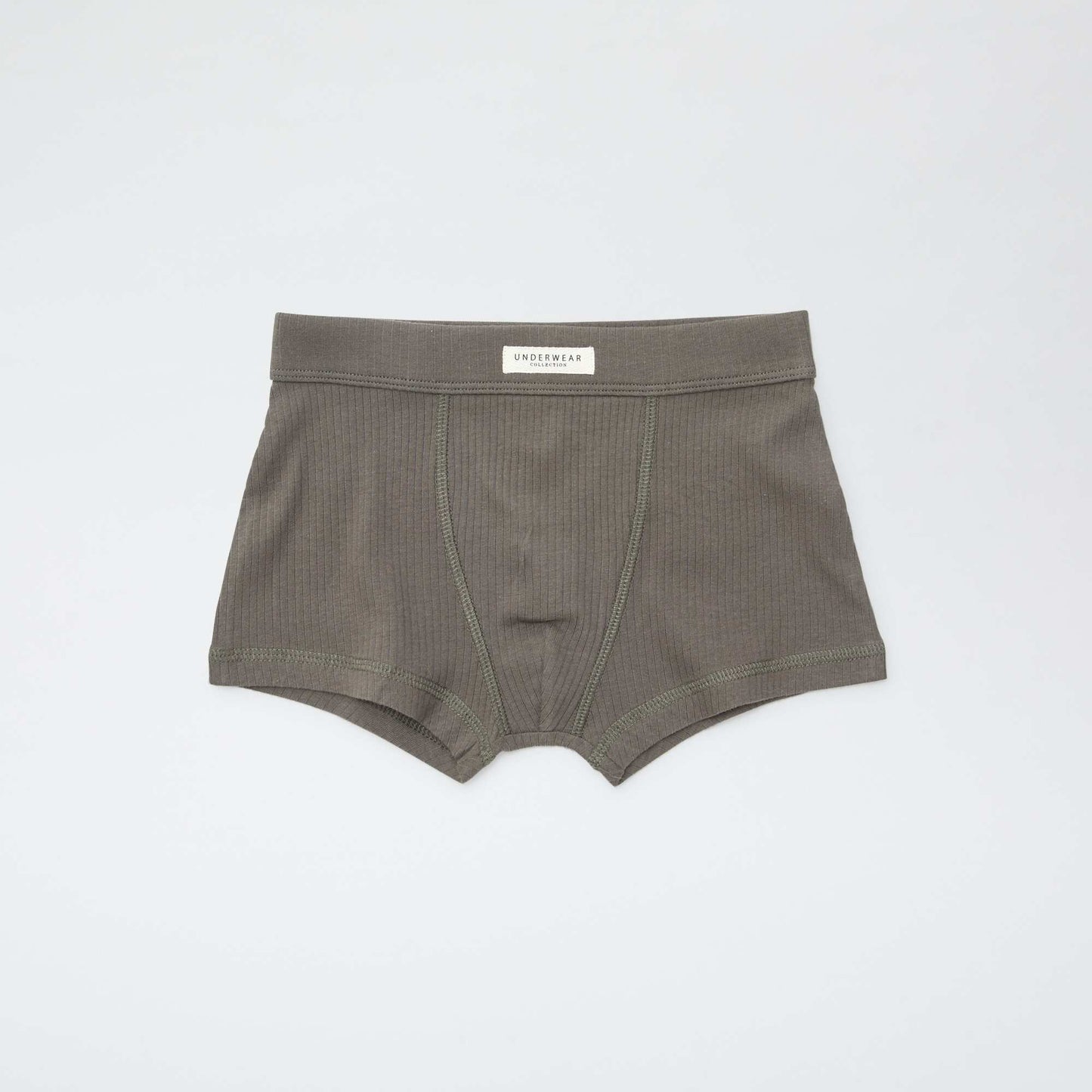 Lot de 3 boxers en maille côtelée KAKI