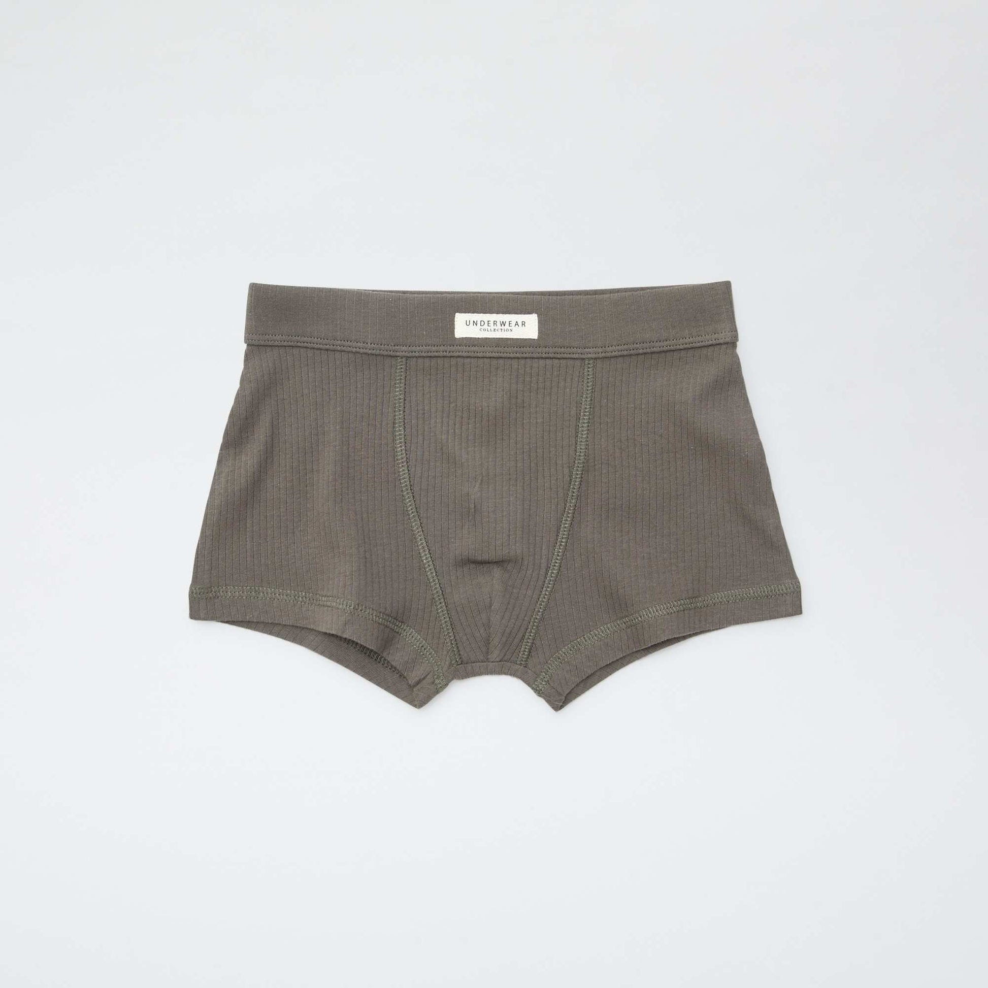Lot de 3 boxers en maille côtelée KAKI