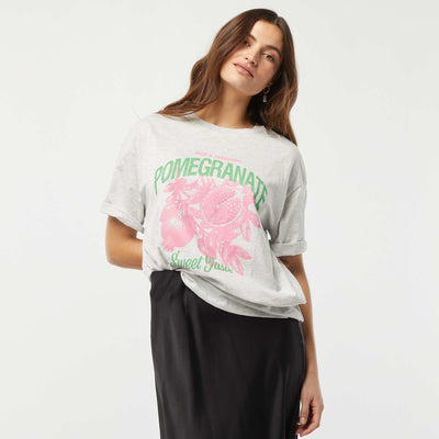 T-shirt en jersey manches courtes imprimé GRIS