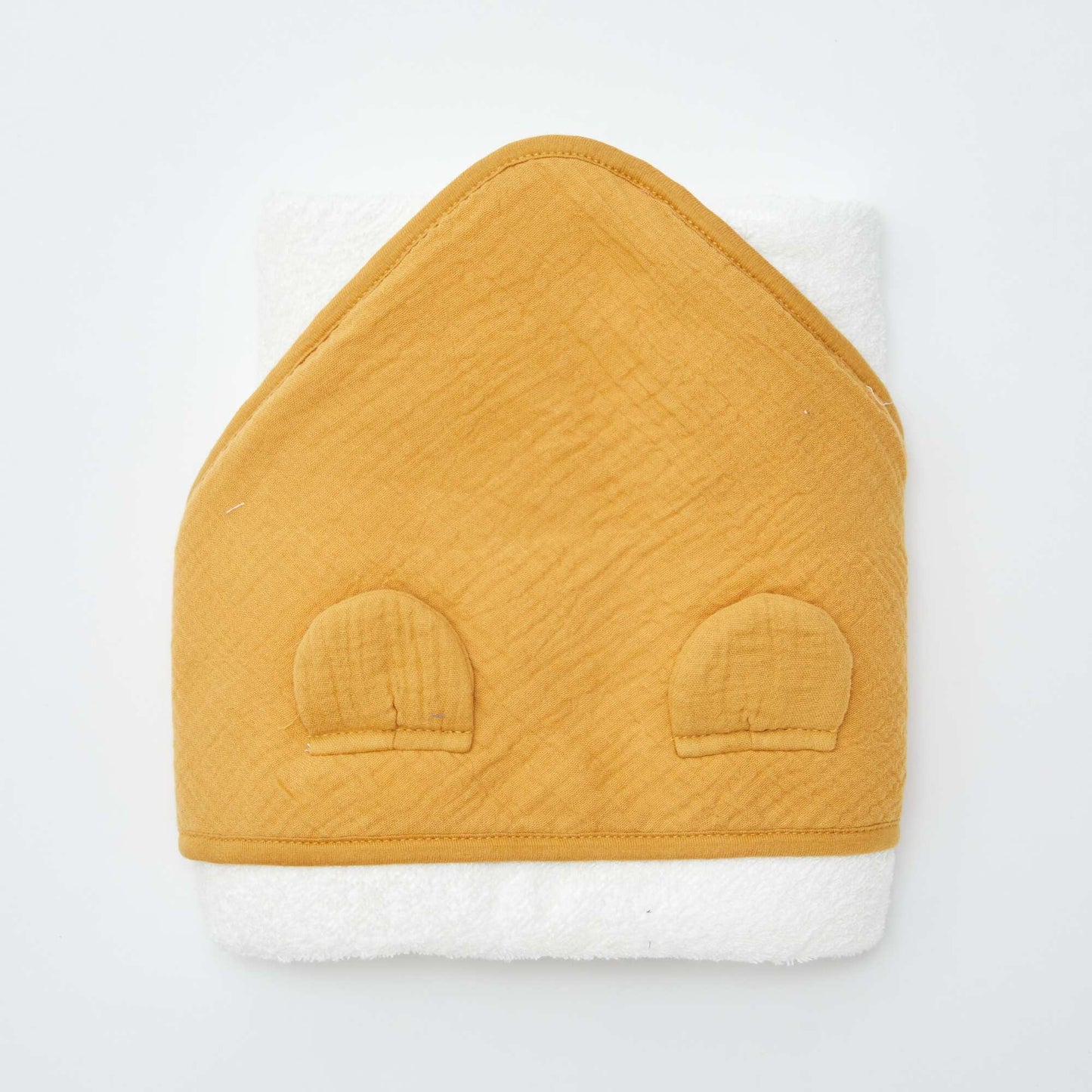 Cape de bain en gaze de coton MOUTARDE