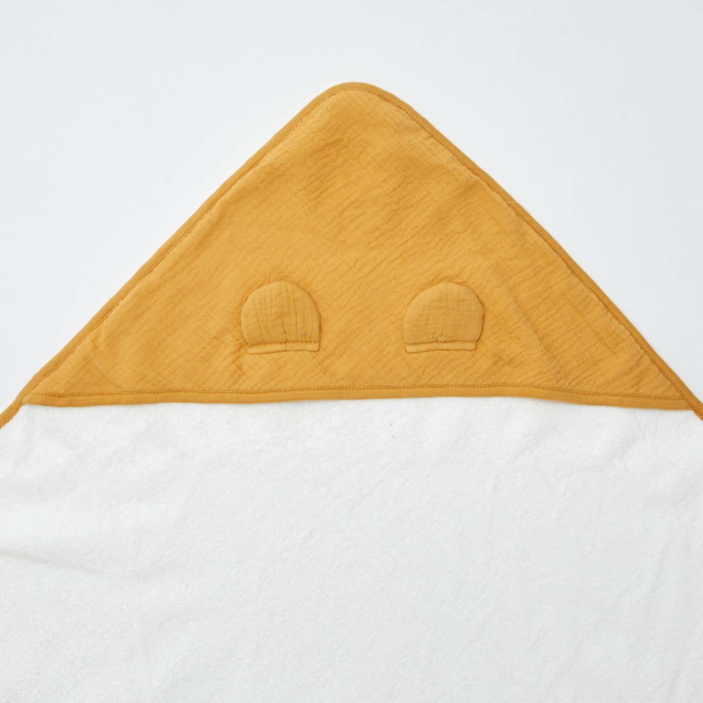 Cape de bain en gaze de coton MOUTARDE