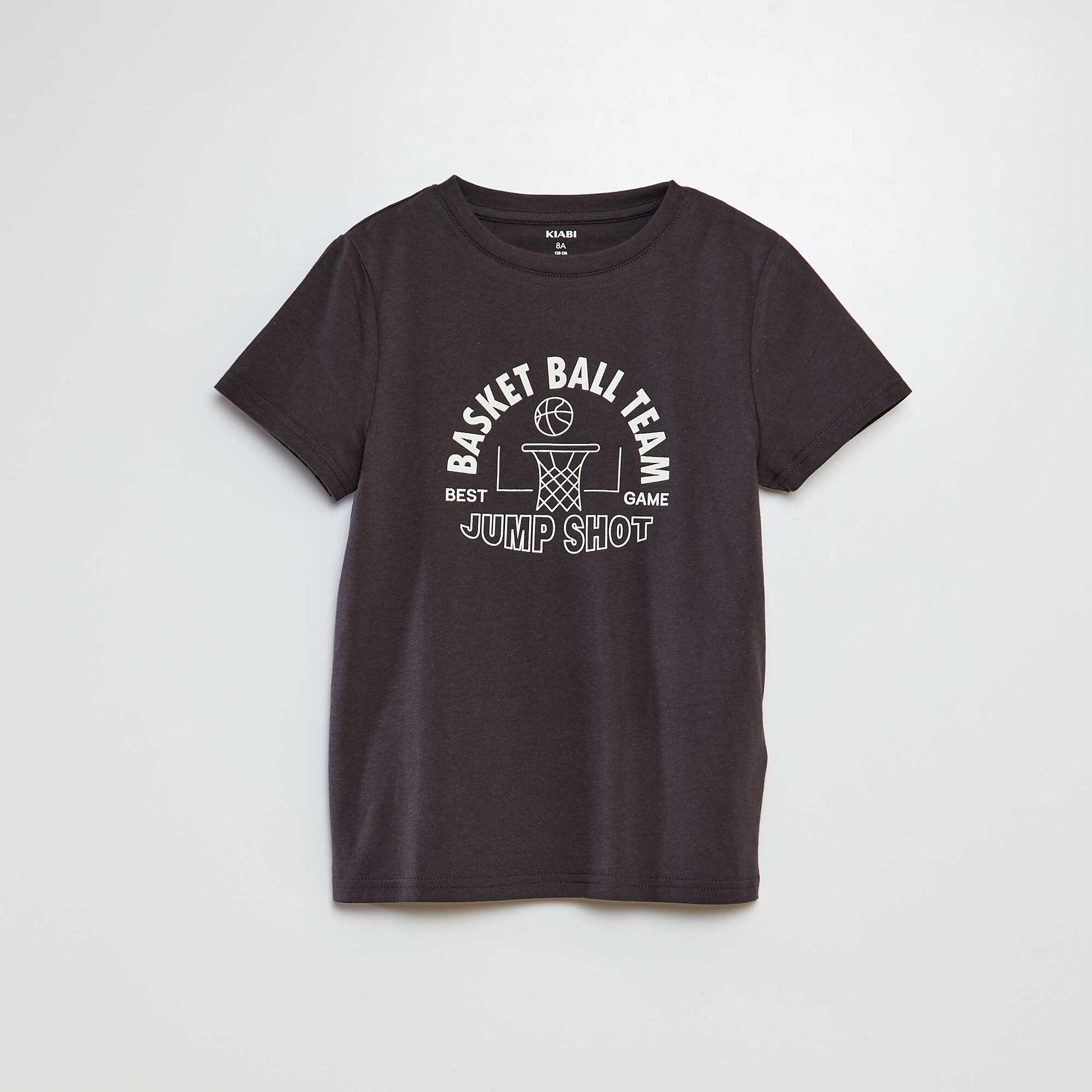 T-shirt manches courtes avec imprimé GRIS