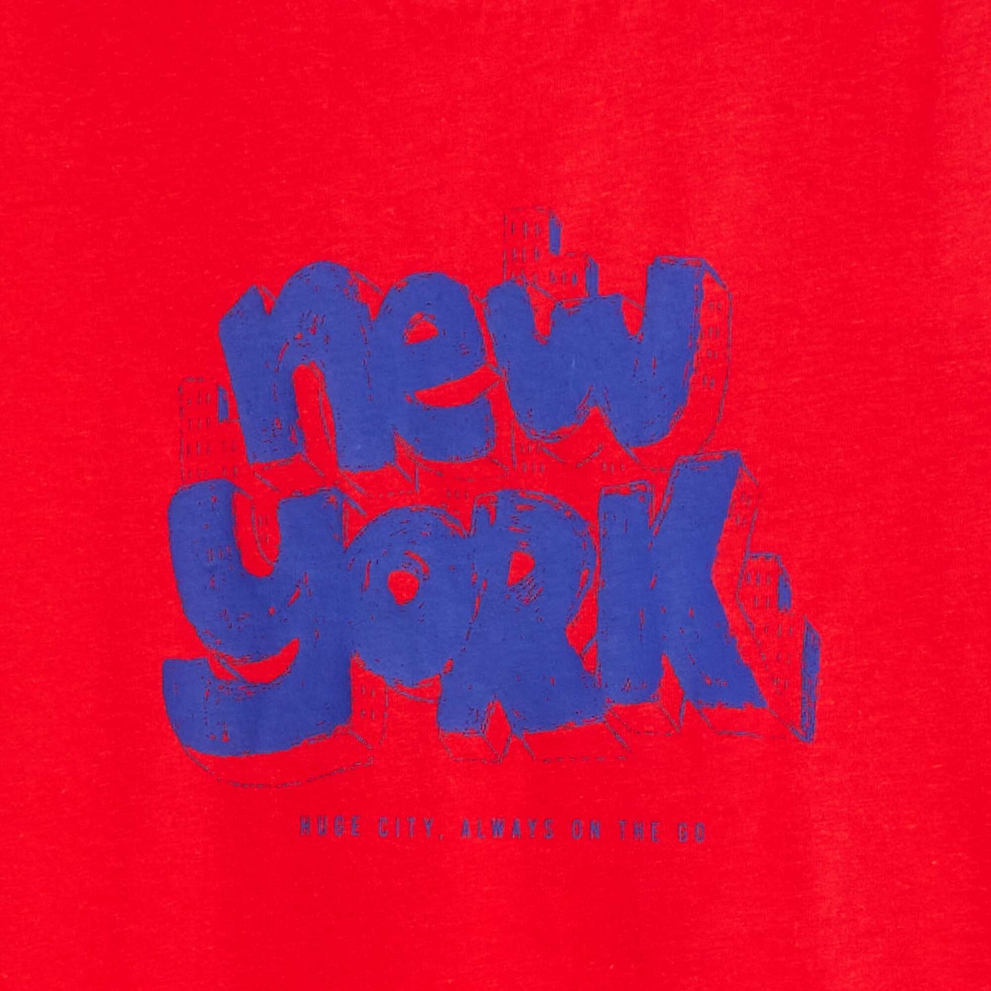 T-shirt manches courtes avec imprimé ROUGE