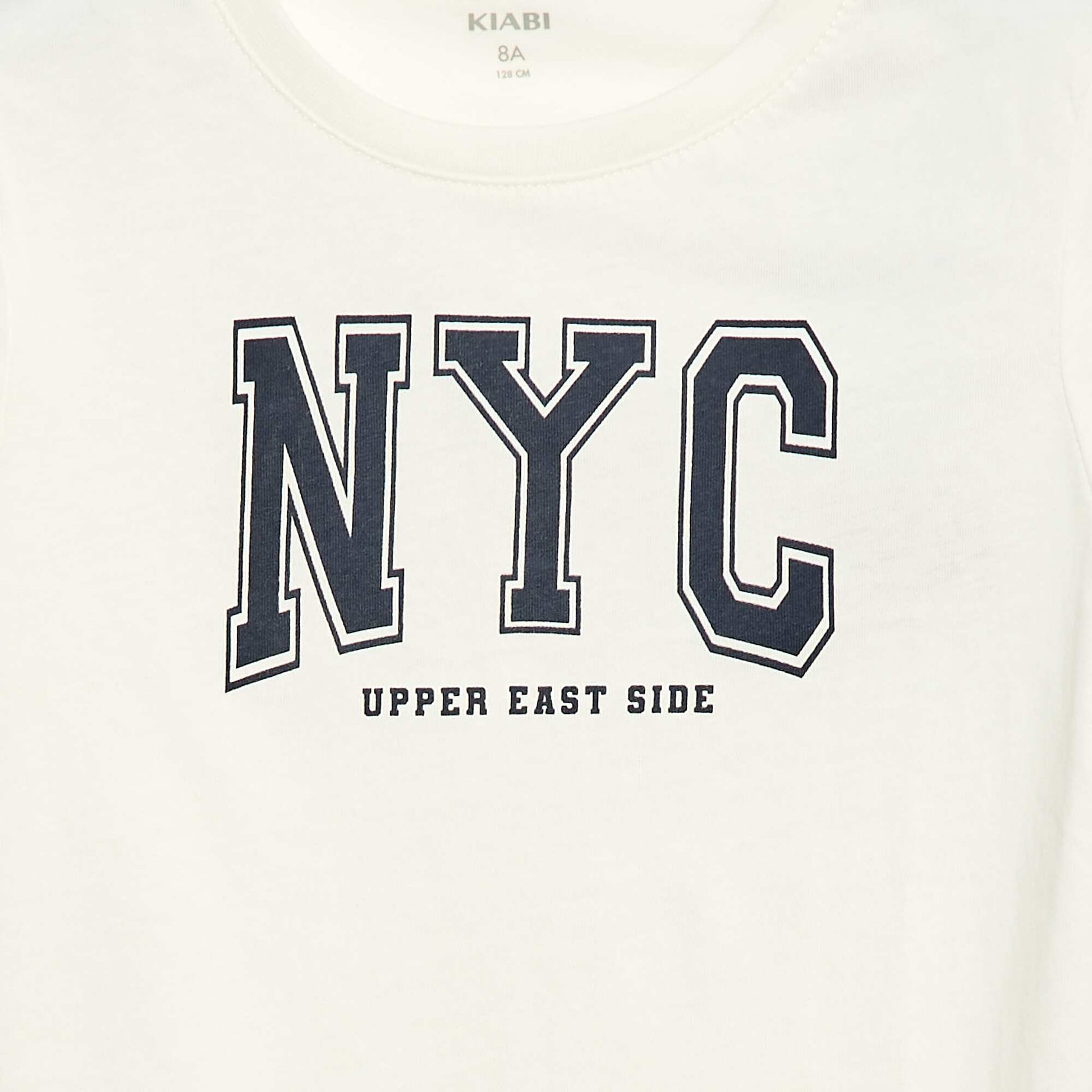 T-shirt manches courtes avec imprimé BLANC