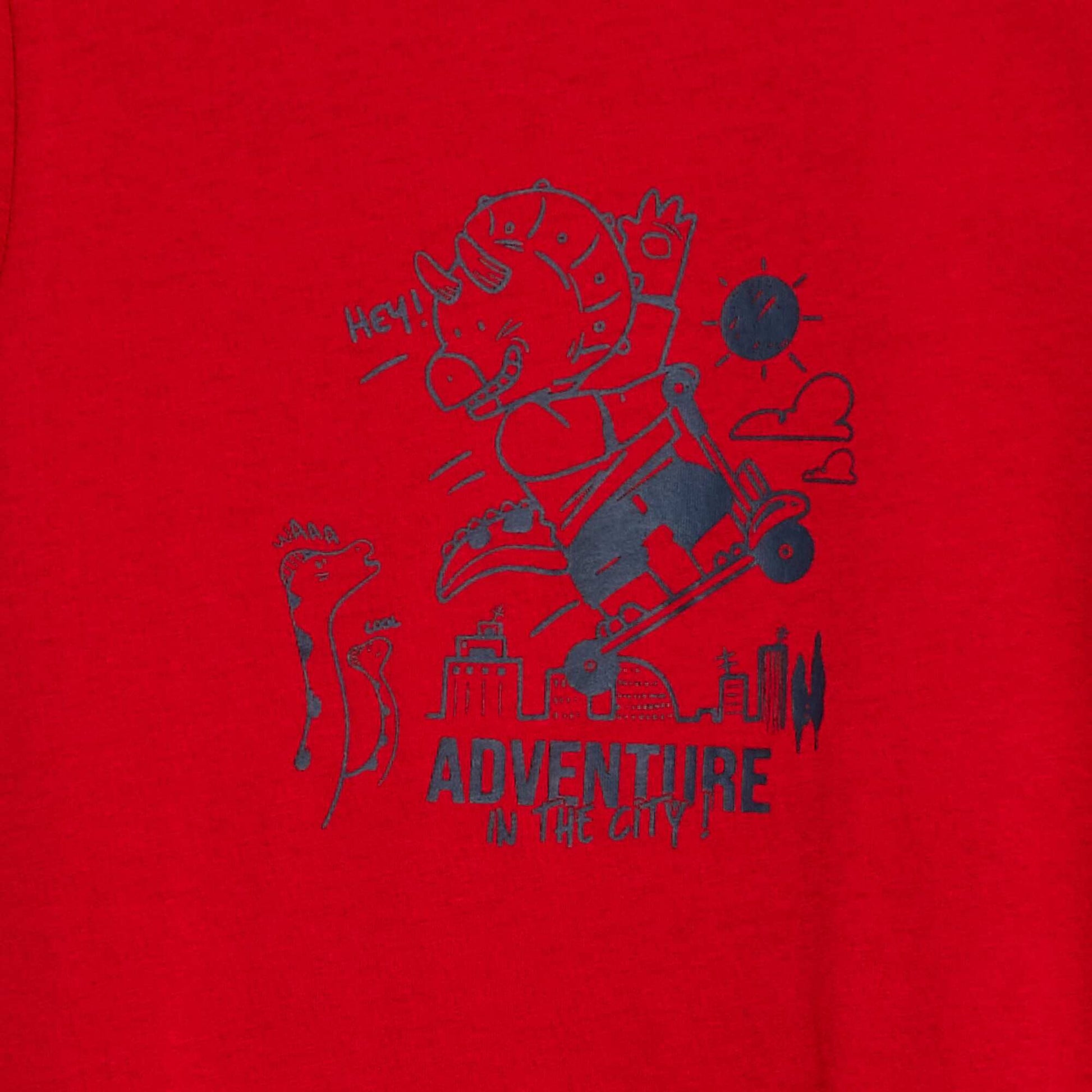 T-shirt manches courtes avec imprimé ROUGE